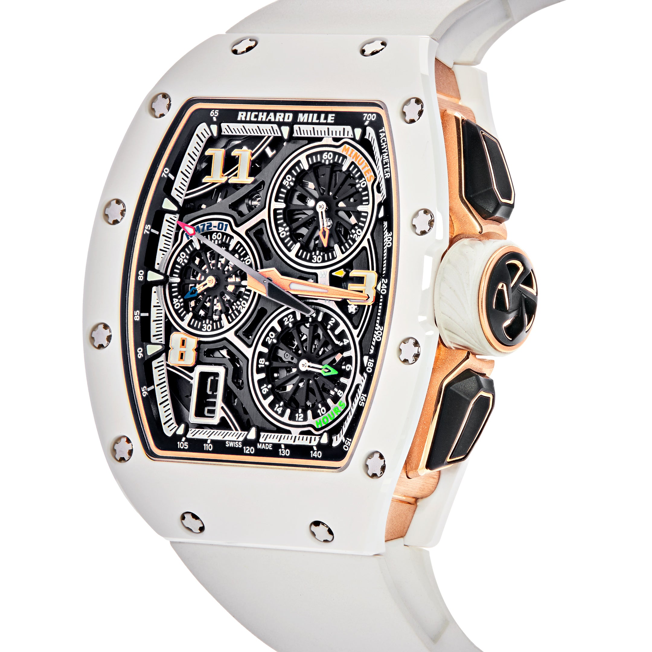 Richard Mille Lifestyle In-House Chronograph White Ceramic RM72-01【1:1 Replica】