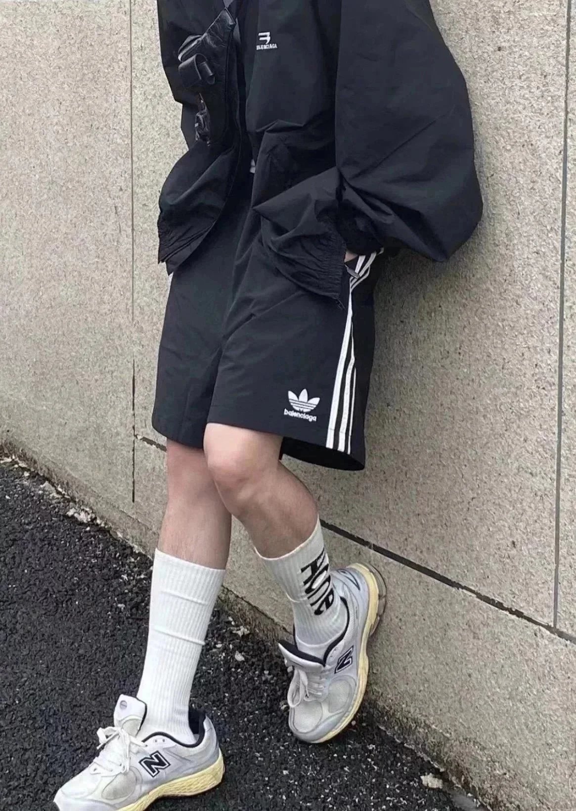1:1 Best Quality Balenciaga Adidas Shorts Black