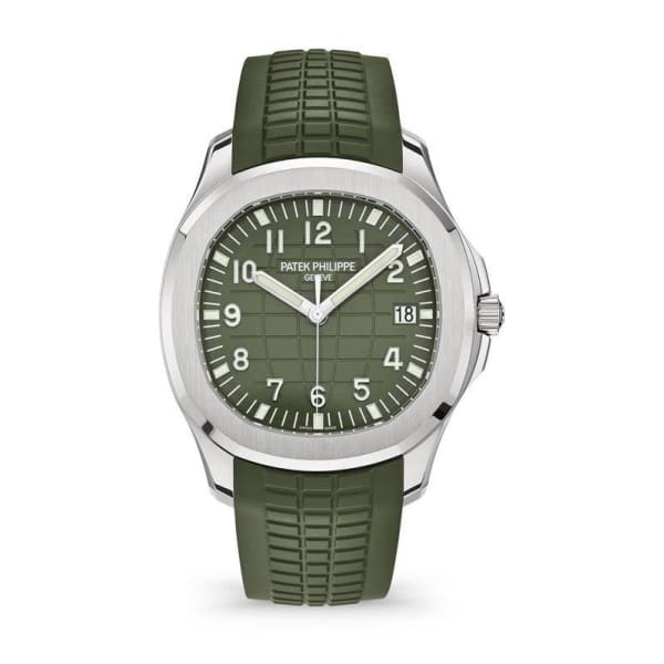 Patek Philippe Aquanaut White Gold 5168G-010 with Khaki Green Embossed dial【1:1 Replica】