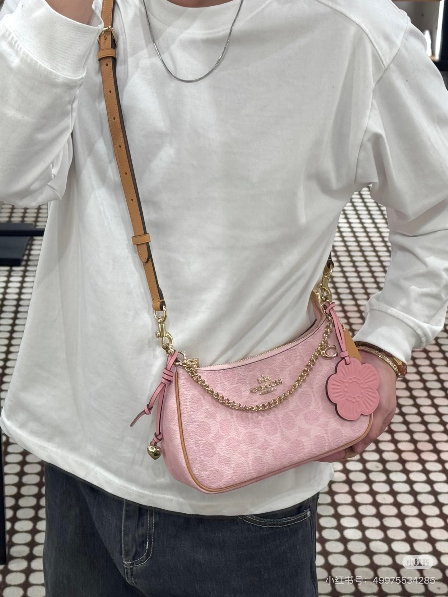 Women Handbag CEA20 Teri Shoulder Bag In Signature Canvas With Charms