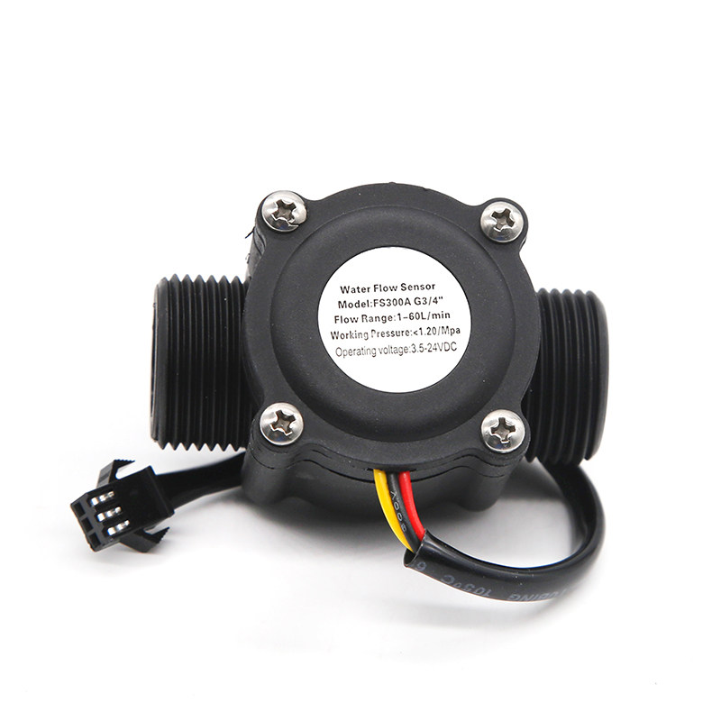 Water Flow Sensor Nylon Flowmeter NPN Flow Switch Sensor 1.75MPa DC3.5~24V Hall Turbine Flow Sensor