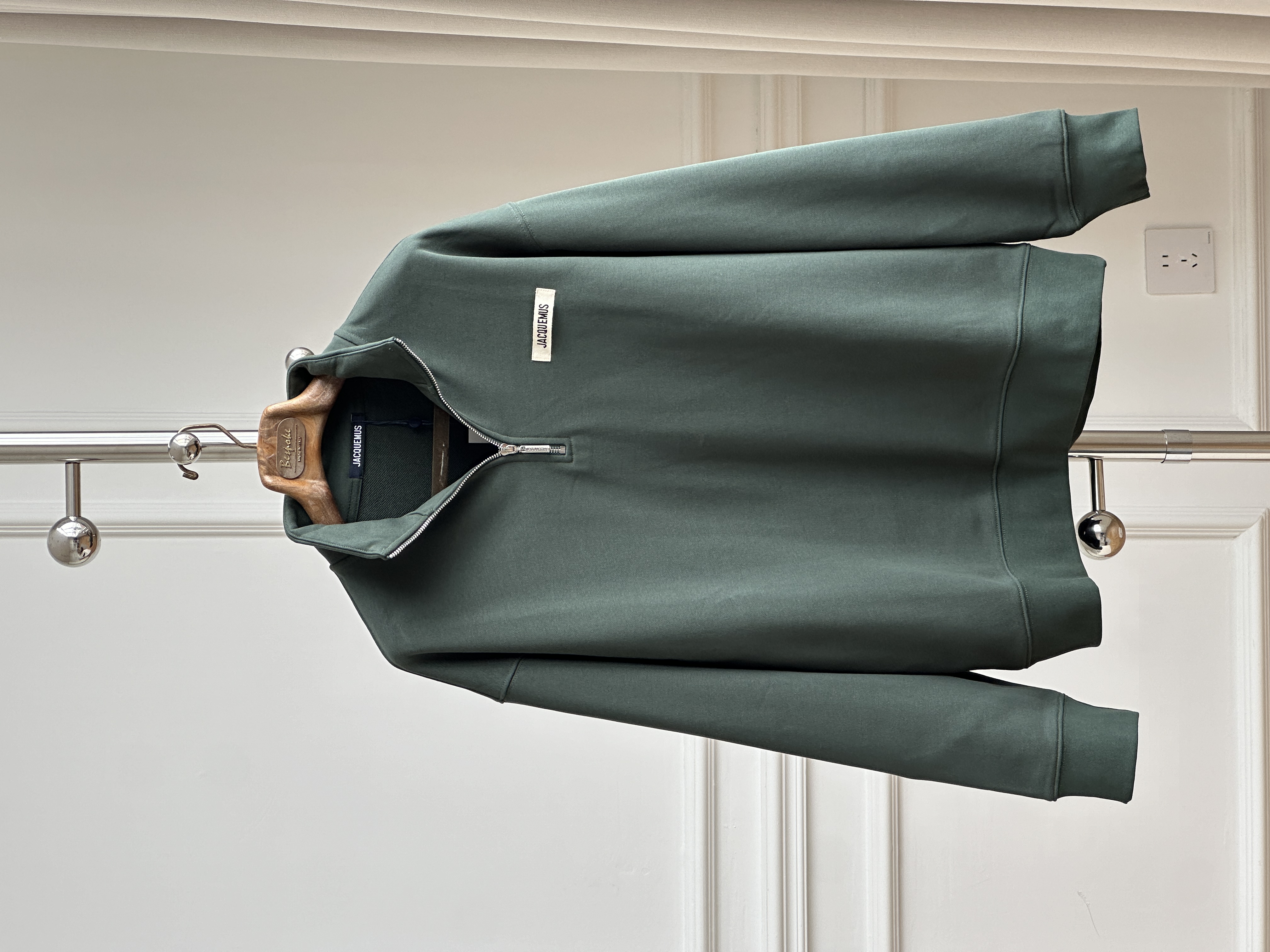 Jacquemus Logo-Patch Half-Zip Sweatshirt