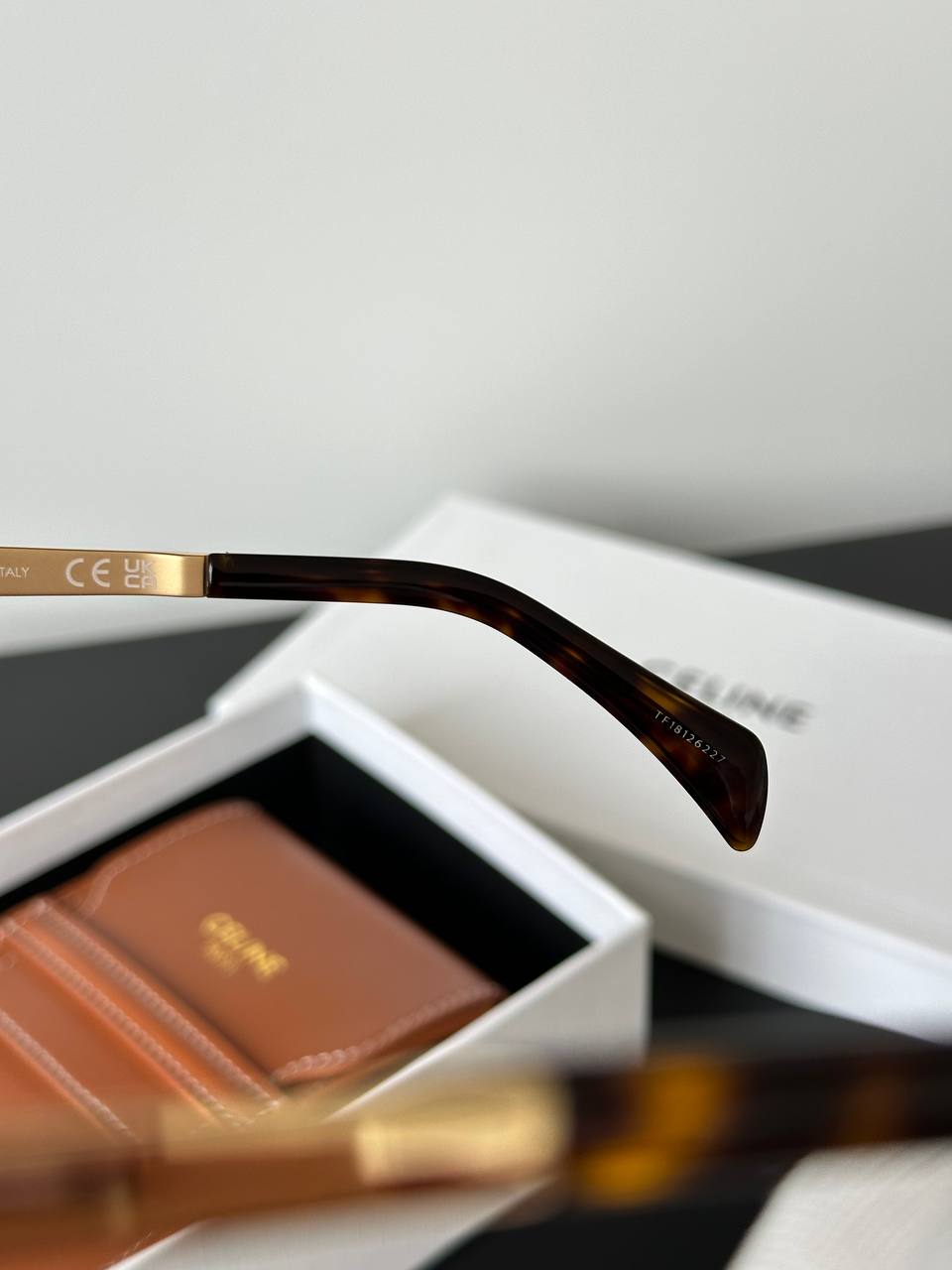Celine Metal Triomphe Oval Sunglasses