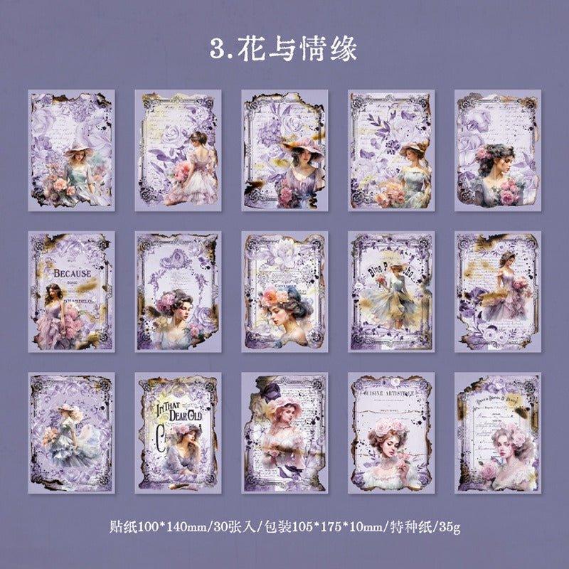 2166 Stock Paper Old Book Memoirs Series