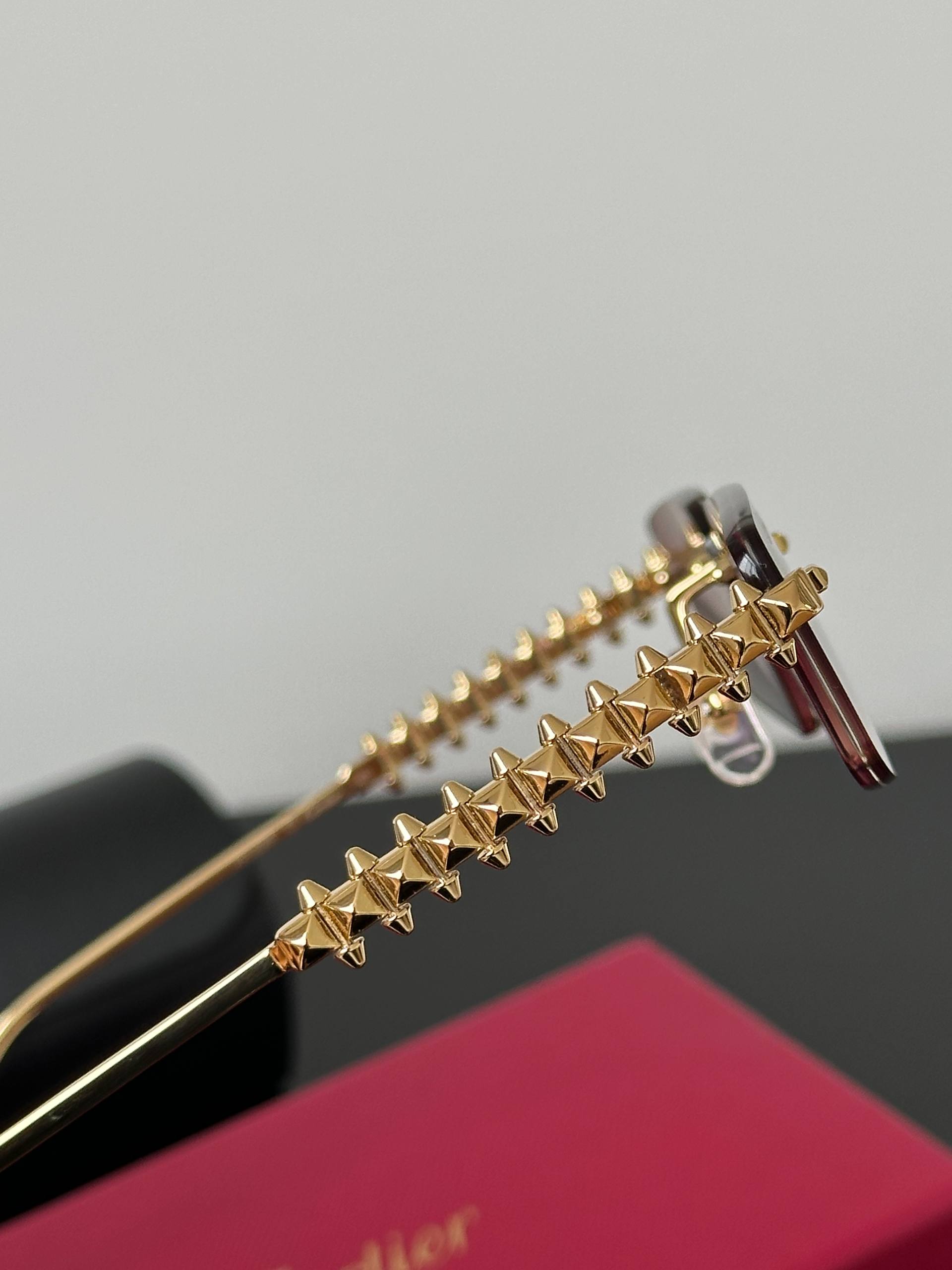 Cartier Panthère de Cartier Rimless Panther Sunglasses