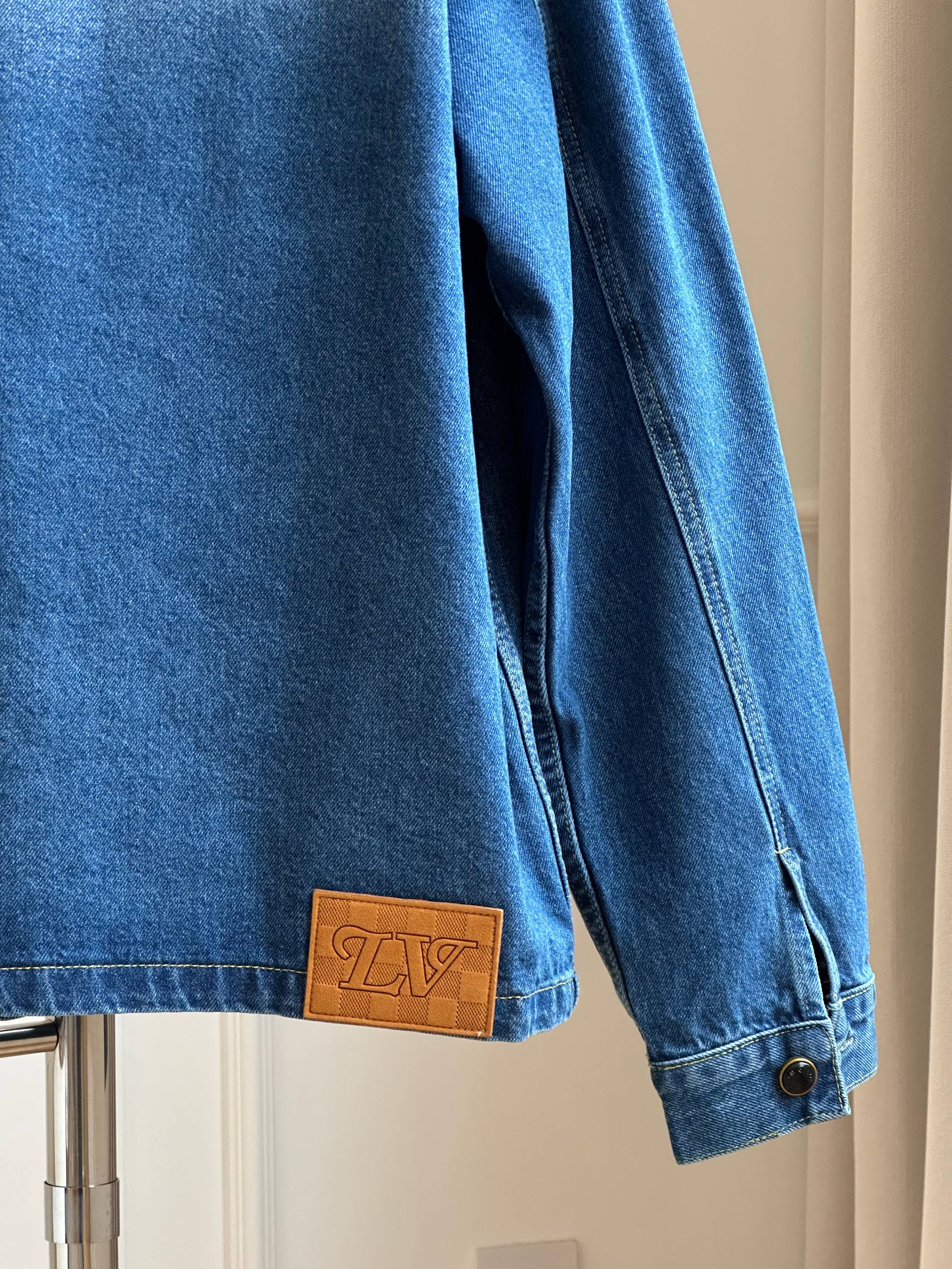 Louis Vuitton Monogram Gradient Laser-Etched Denim Overshirt