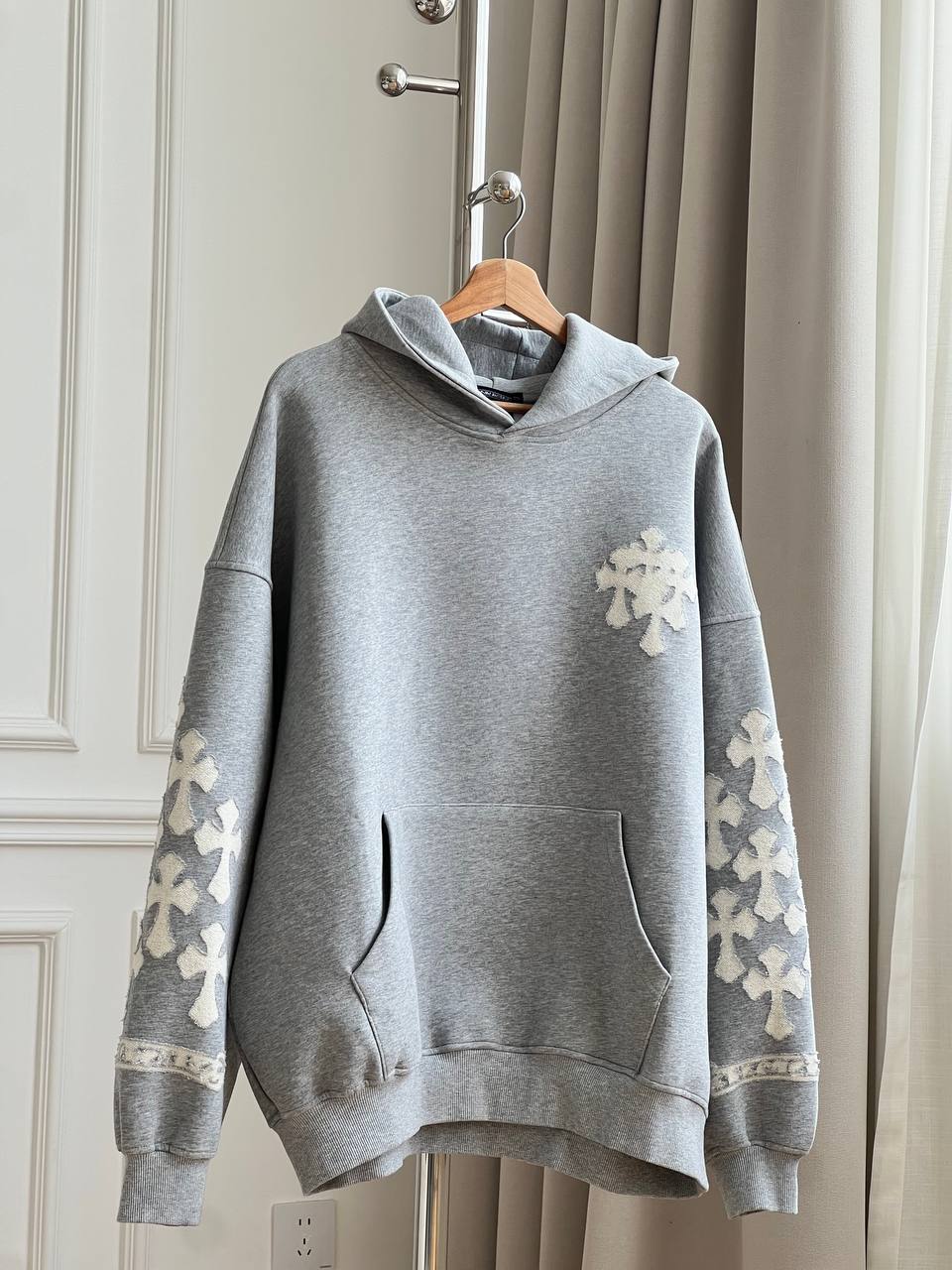Chrome Hearts Cross Patch Embroidered Hoodie