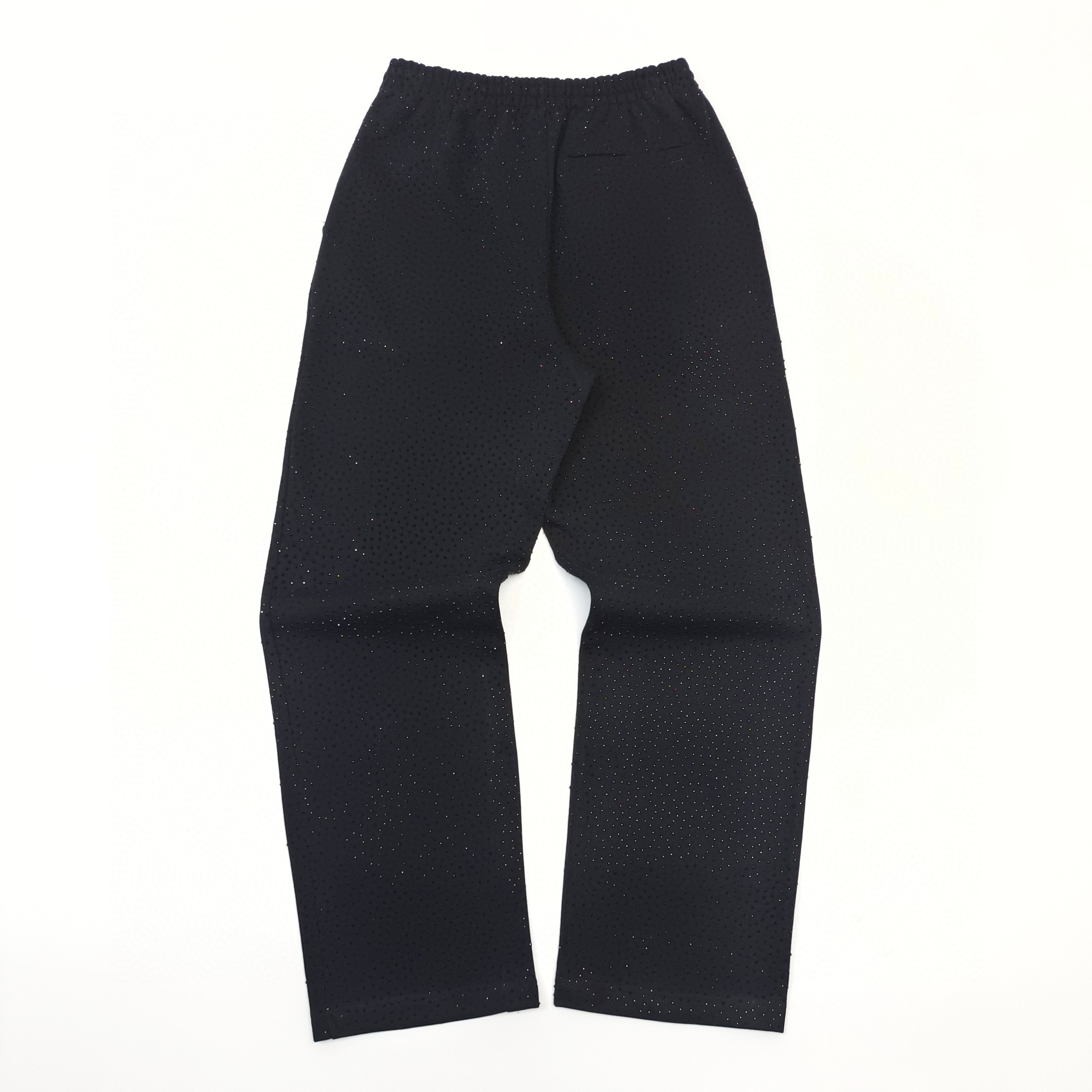 1:1 Best Quality Full Diamond Logo Pants Black