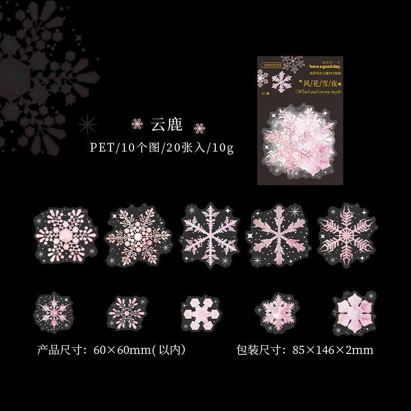 1152 Stickers Windflower and Snowy Night Series