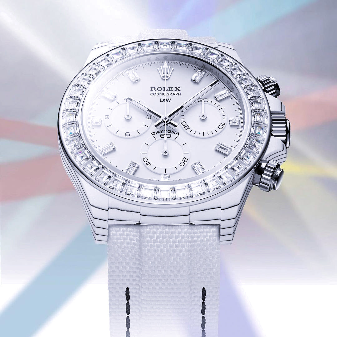 DiW Rolex Rainbow Daytona CRYSTAL In Quartz Fiber【1:1 Replica】