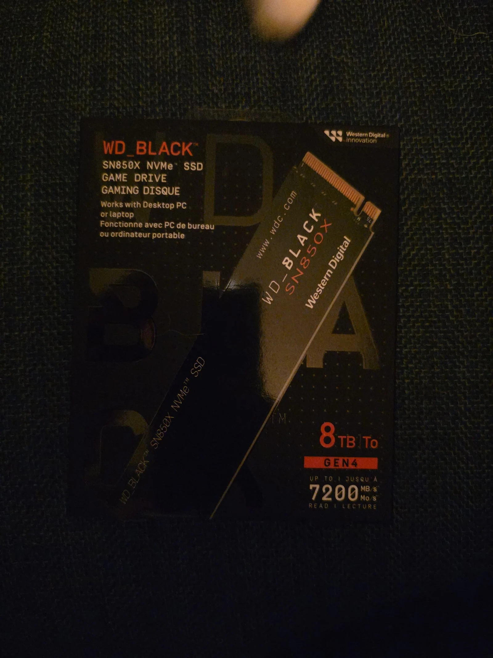 WD BLACK SN850X 8TB Like new H1J9U