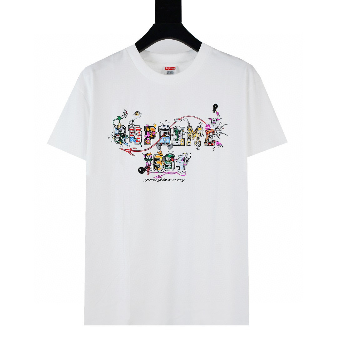 Supreme 24SS Varsity Cartoon Logo Tee 2 Colors