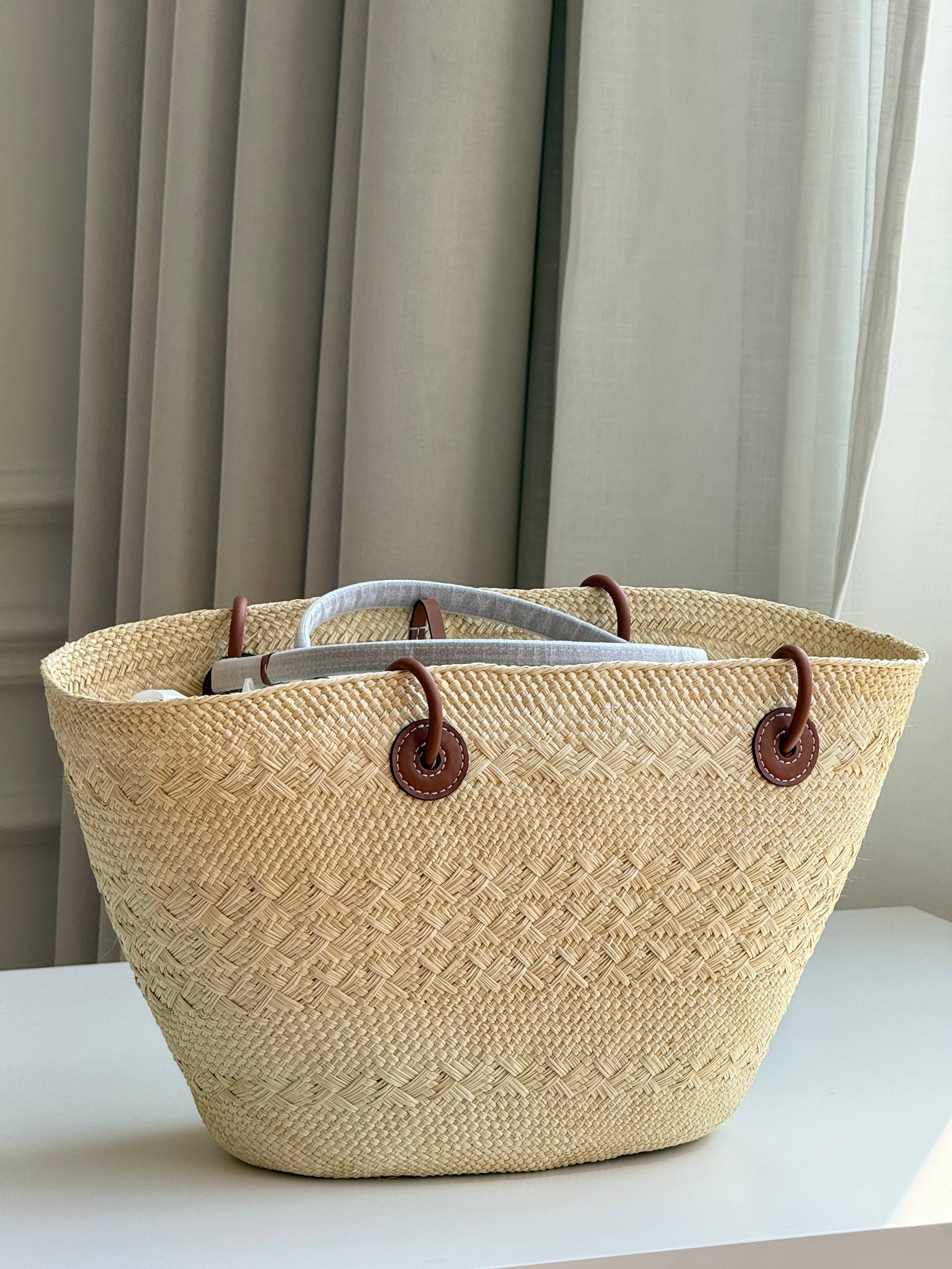 LOEWE Paula's Ibiza Anagram Raffia Basket Bag