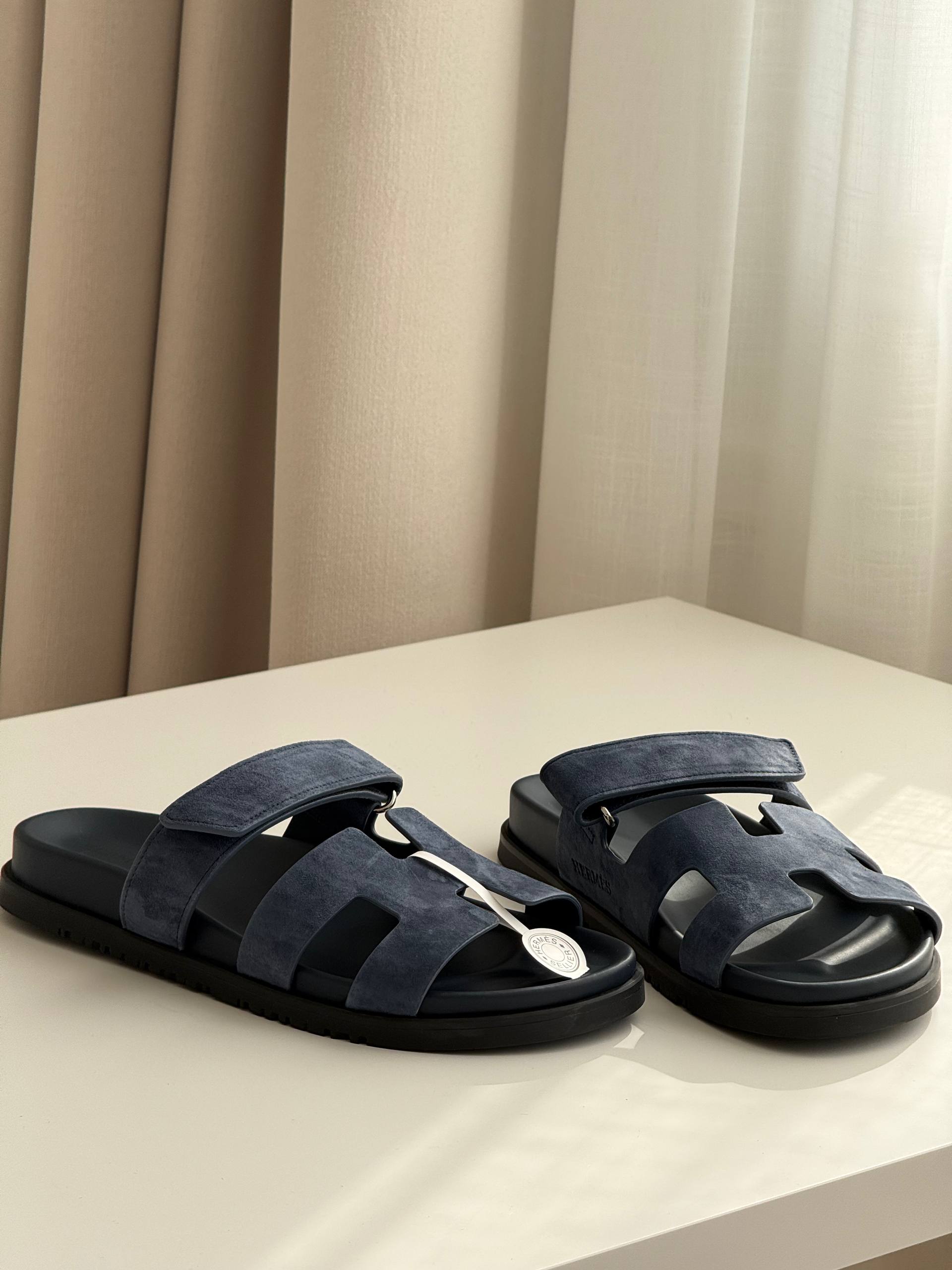 Hermès Chypre Collection Velcro Sandals