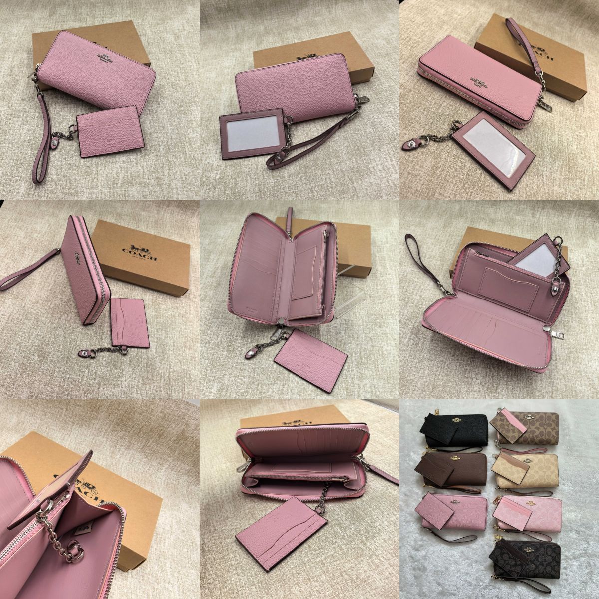 Women Handbag CBZ98 CBZ99 Long Zip Around Wallet With Detachable Card Case