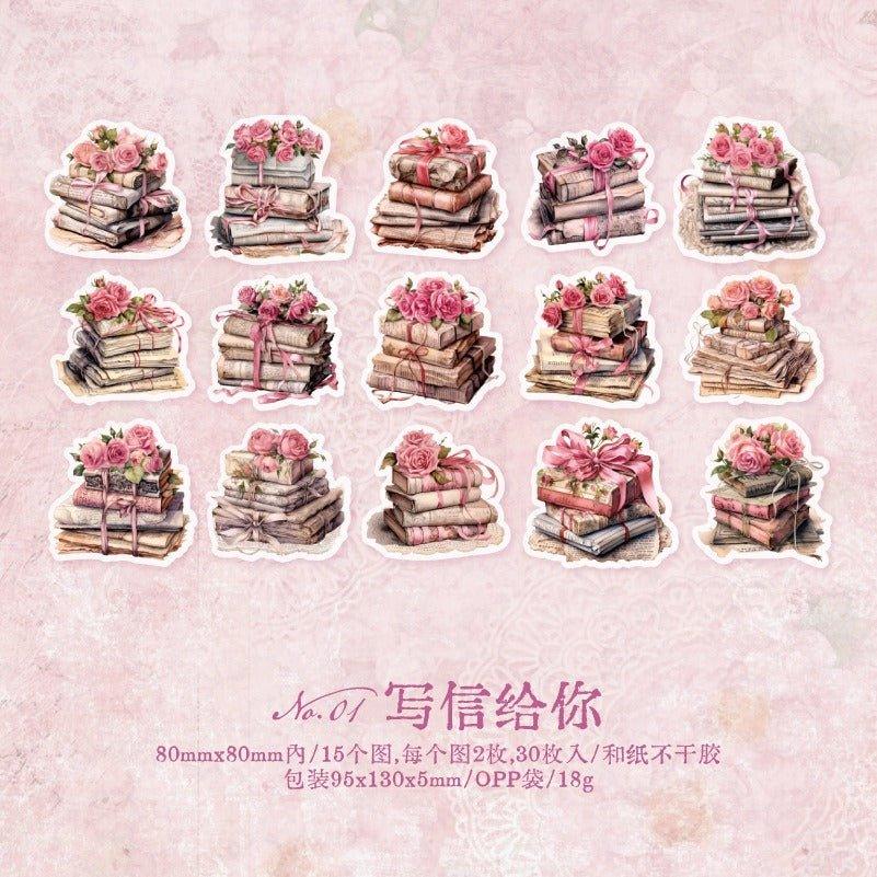 1154 Sticker Pack Bookish Time Series