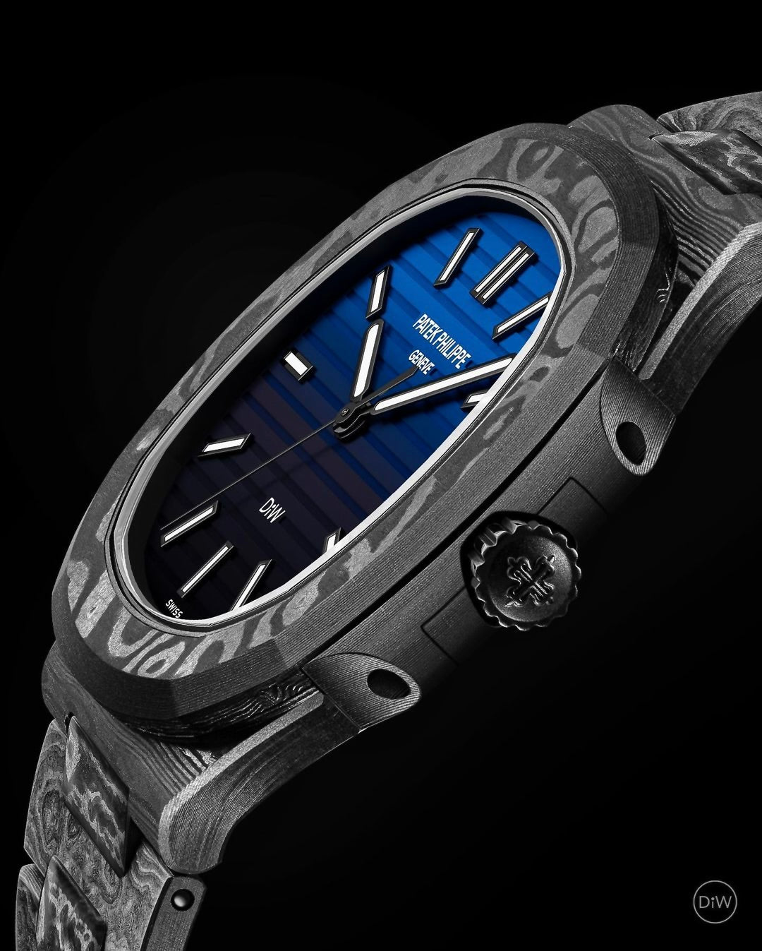Carbon DiW Patek Philippe Nautilus 5711 BLACK GRAIL G-BLUE【1:1 Replica】