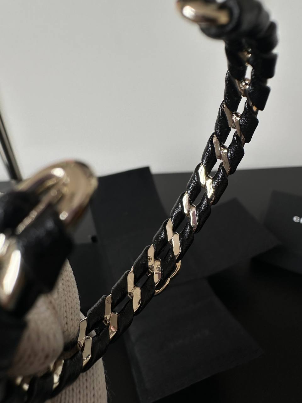 Chanel Turnlock Leather & Metal Cuff Bracelet
