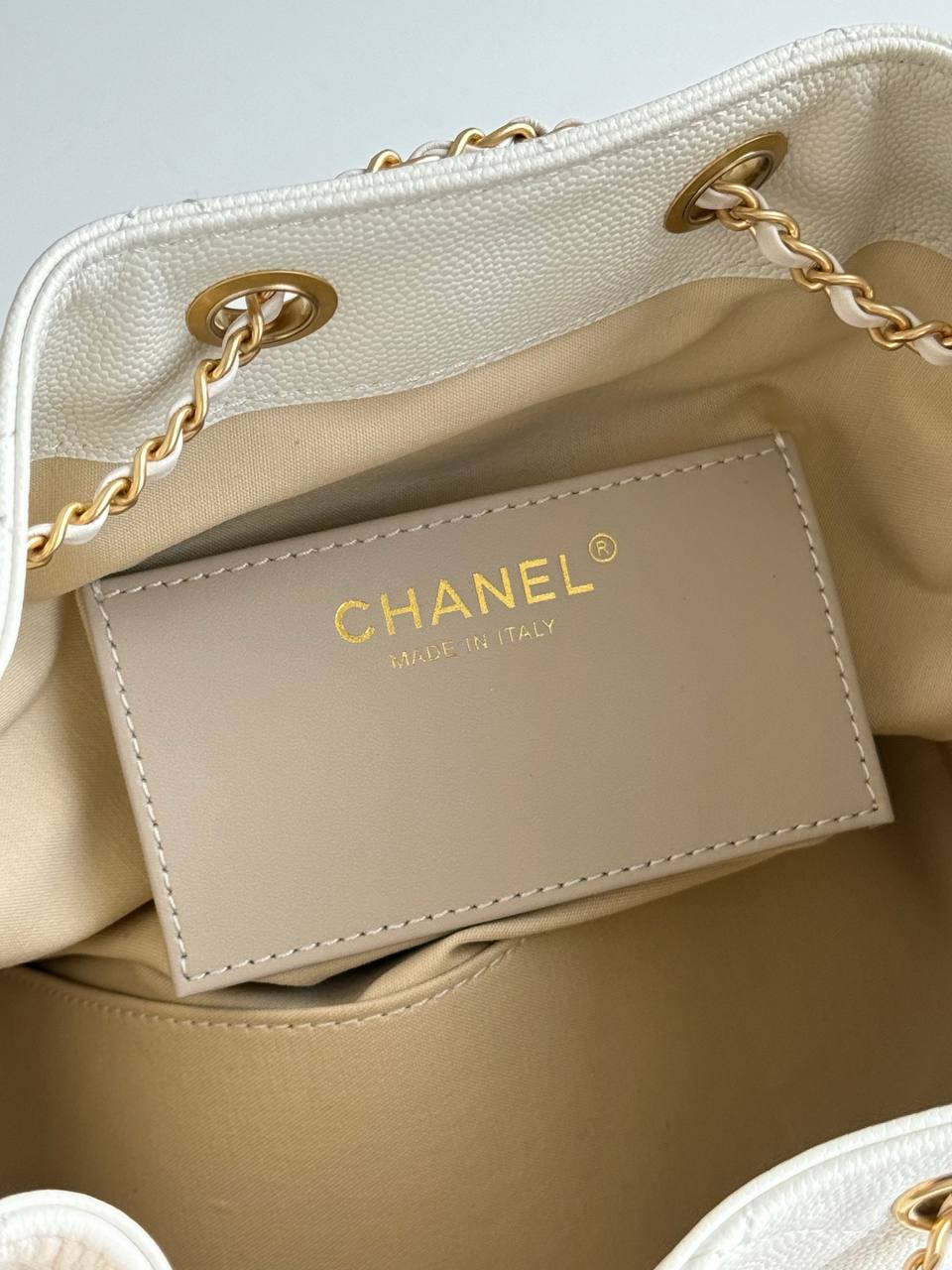 Chanel 25 Caviar Quilted Drawstring Bucket Bag