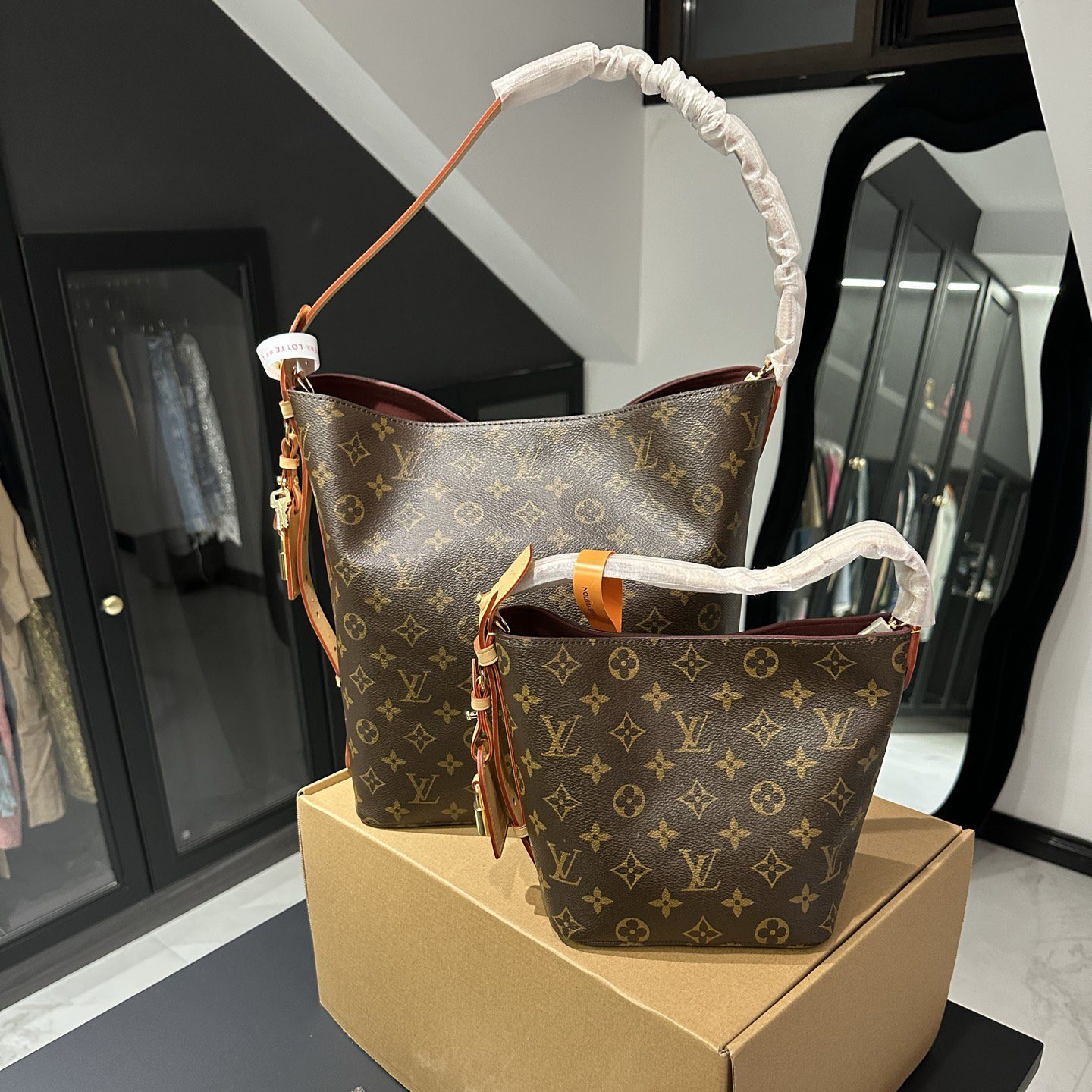 LV ALL IN BB MONOGRAM 6.3 X 7.1 X 4.7 INCHES