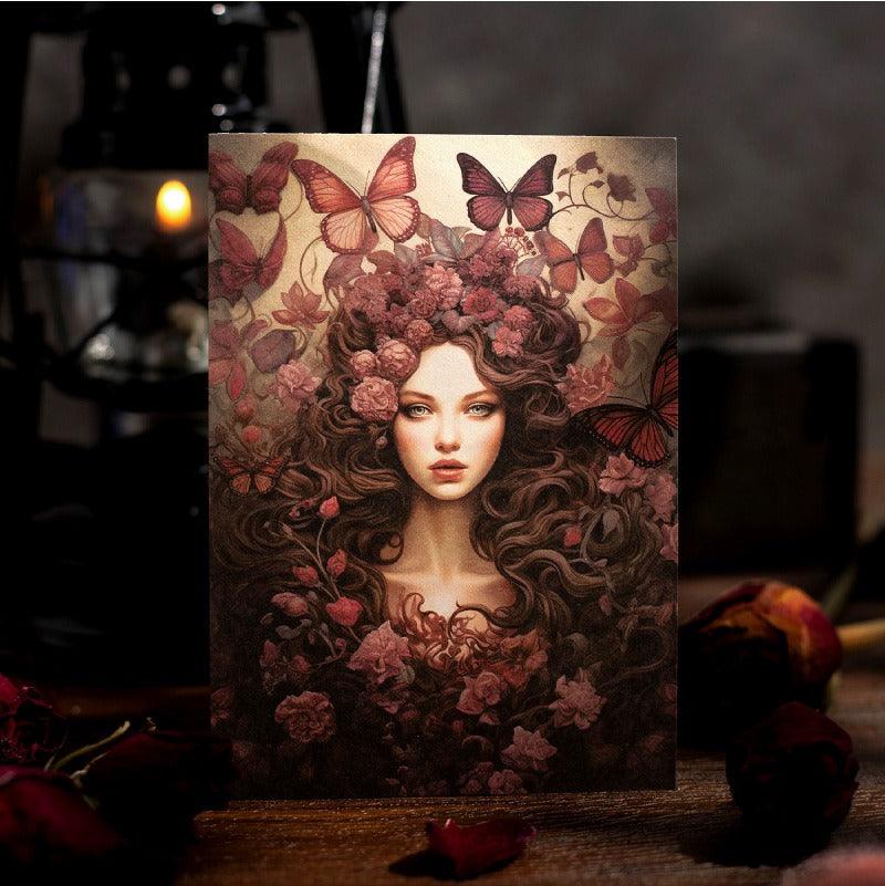 2011  Black Earl Collection Flower Butterfly Material Paper