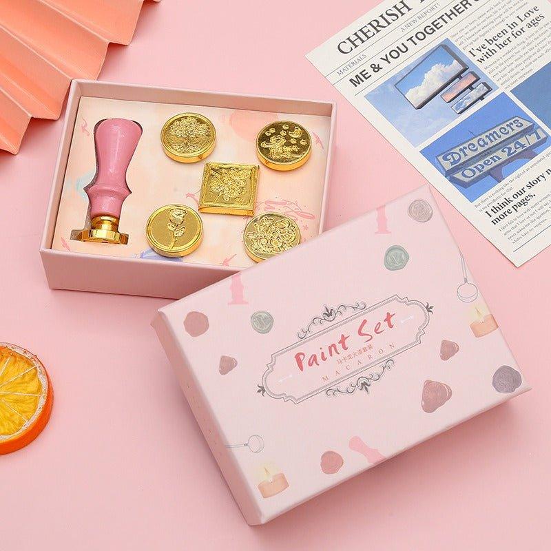 5019 Fire Lacquer Stamp Set Gift Envelope Wedding Invitation Stamps