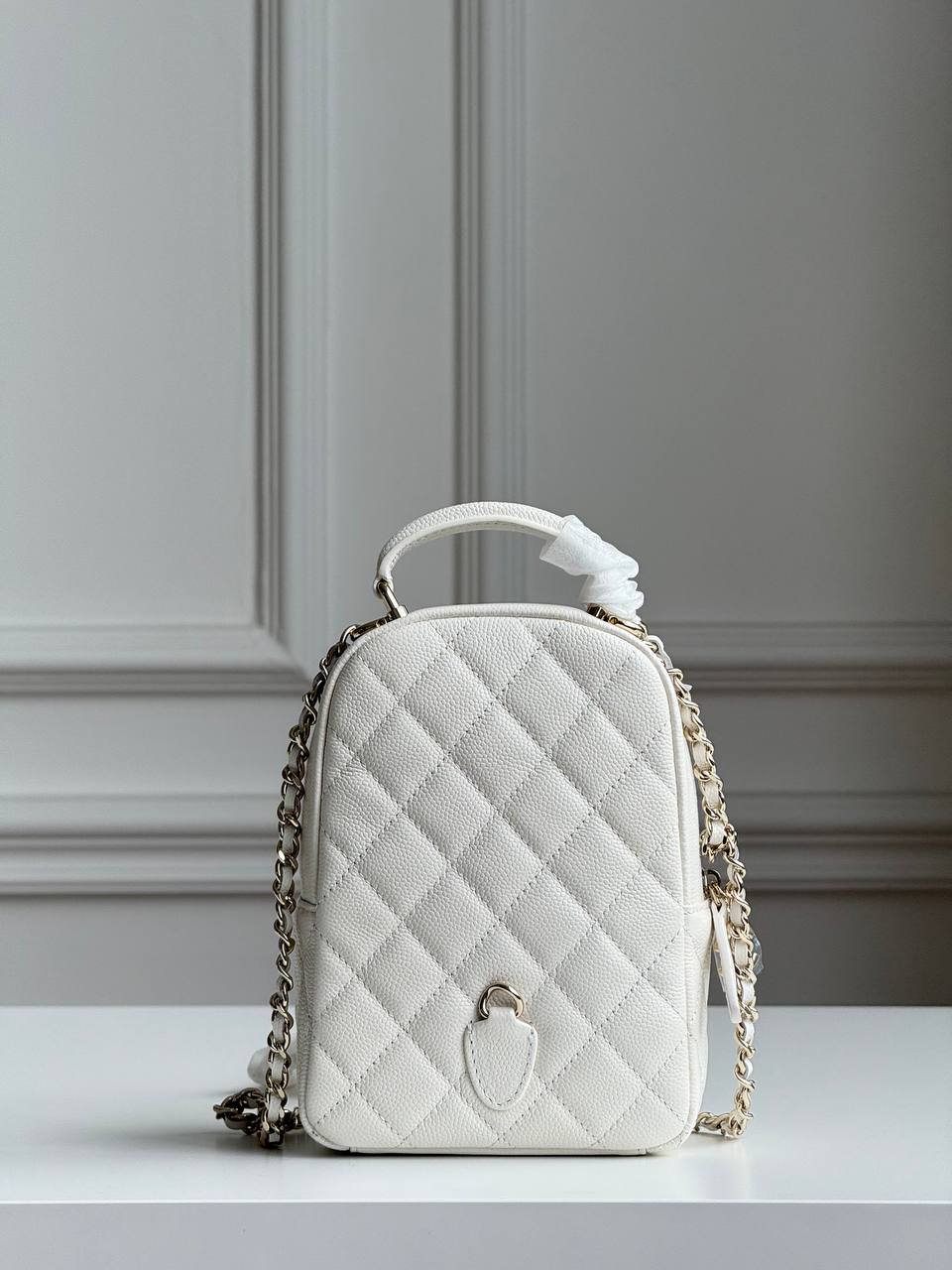 Chanel Quilted Caviar Leather Mini Backpack Bag