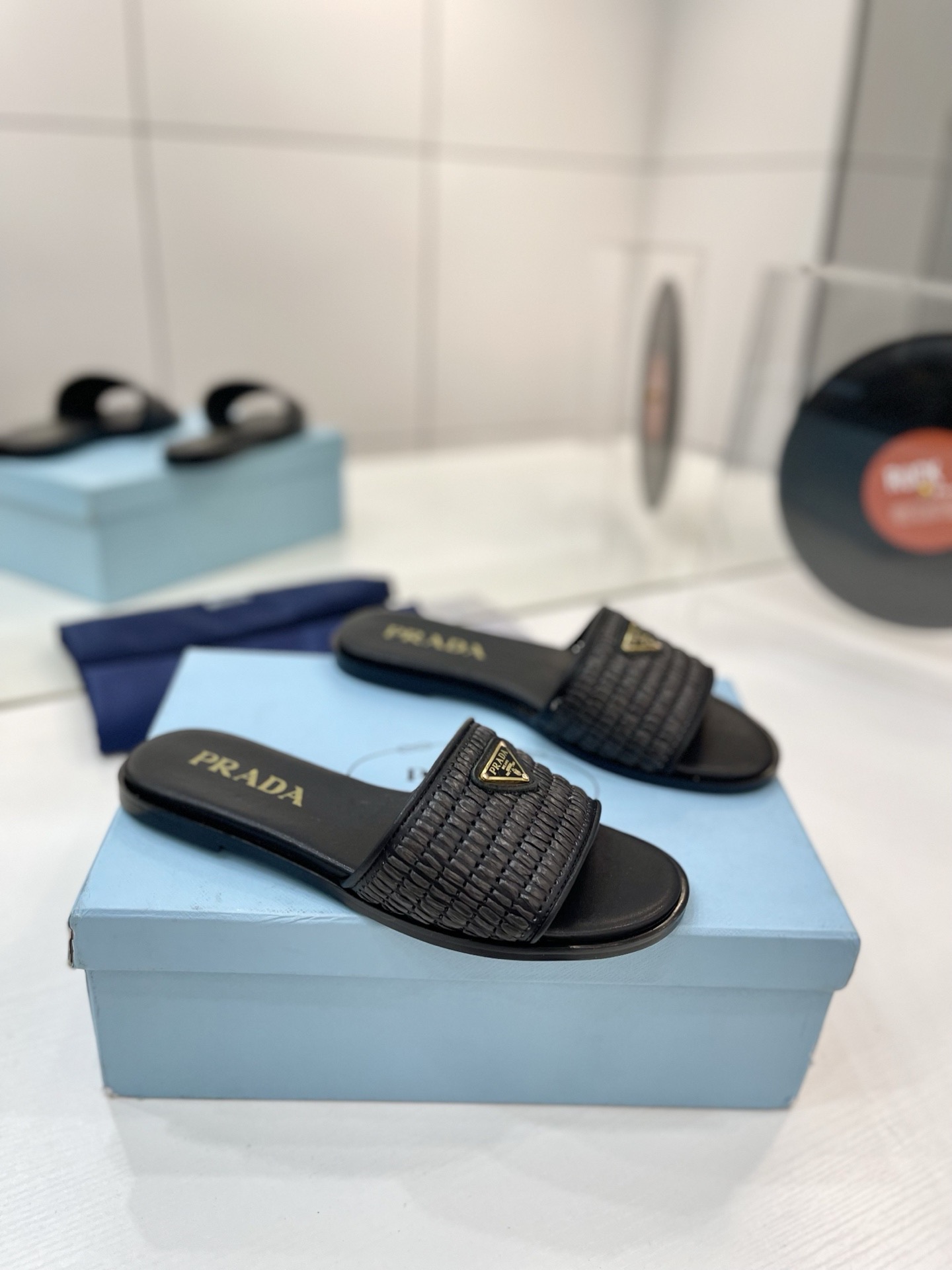 Prada Triangle-logo Sandals