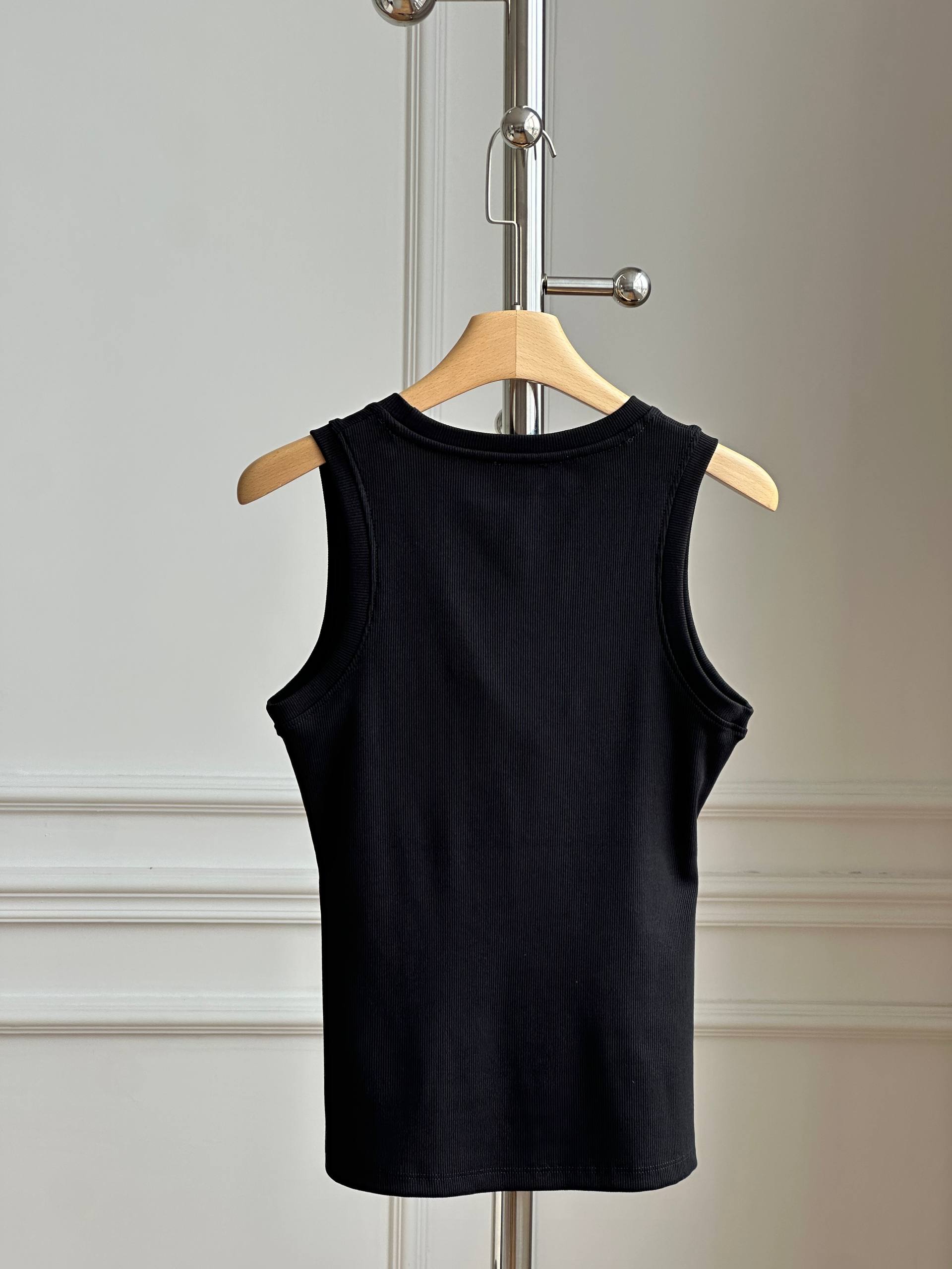 LOEWE Anagram Embroidered Ribbed Tank Top