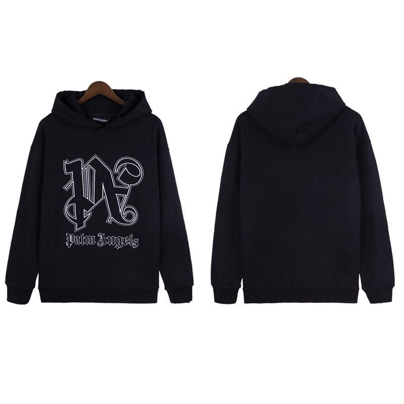 Front Big Logo Hoodie Black Color