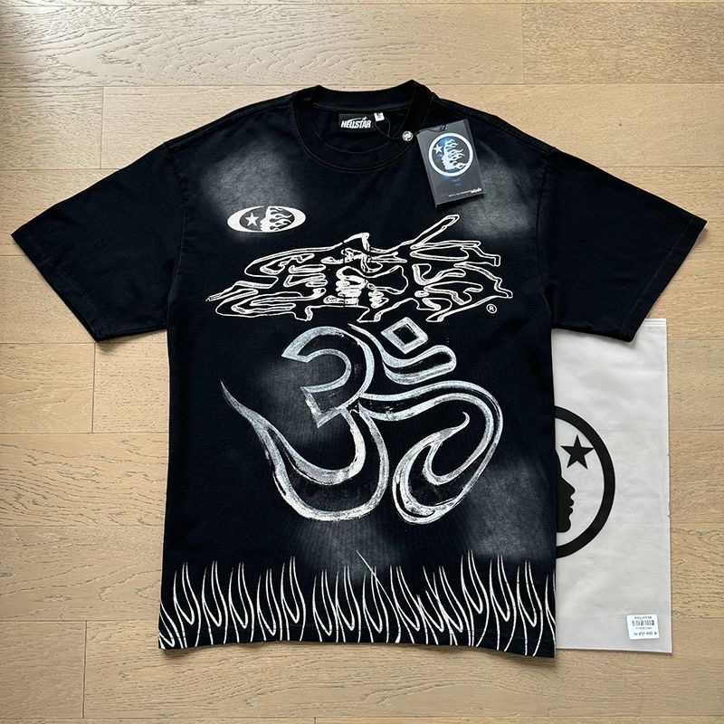 Hellstar black and grey  11 letters tees