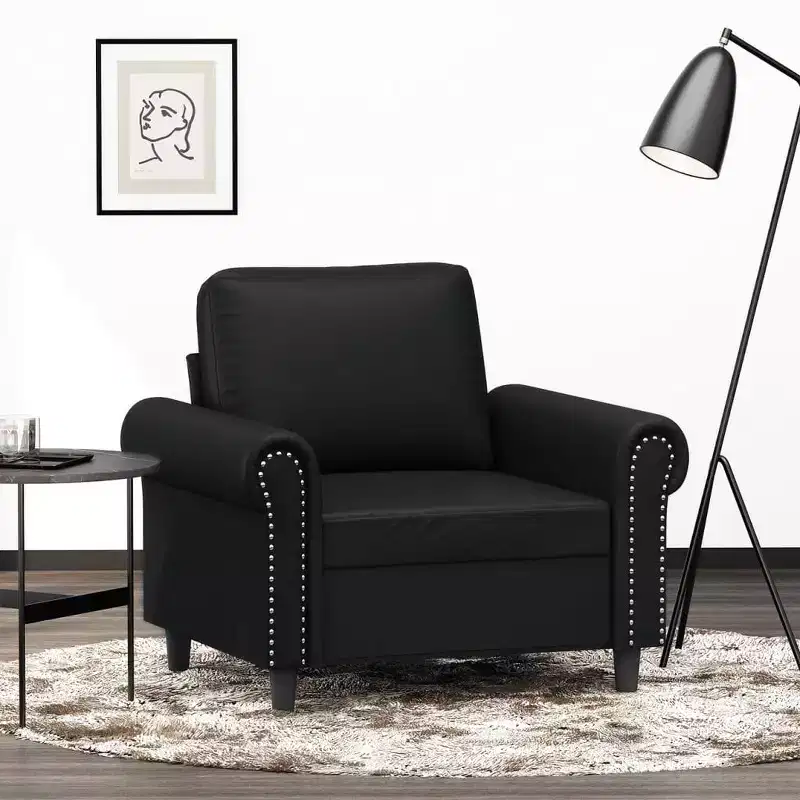 Fauteuil d'appoint rembourré – Siège simple en similicuir