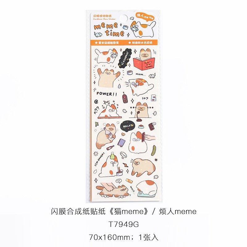 1125 Flash Membrane Stickers Catmeme Series