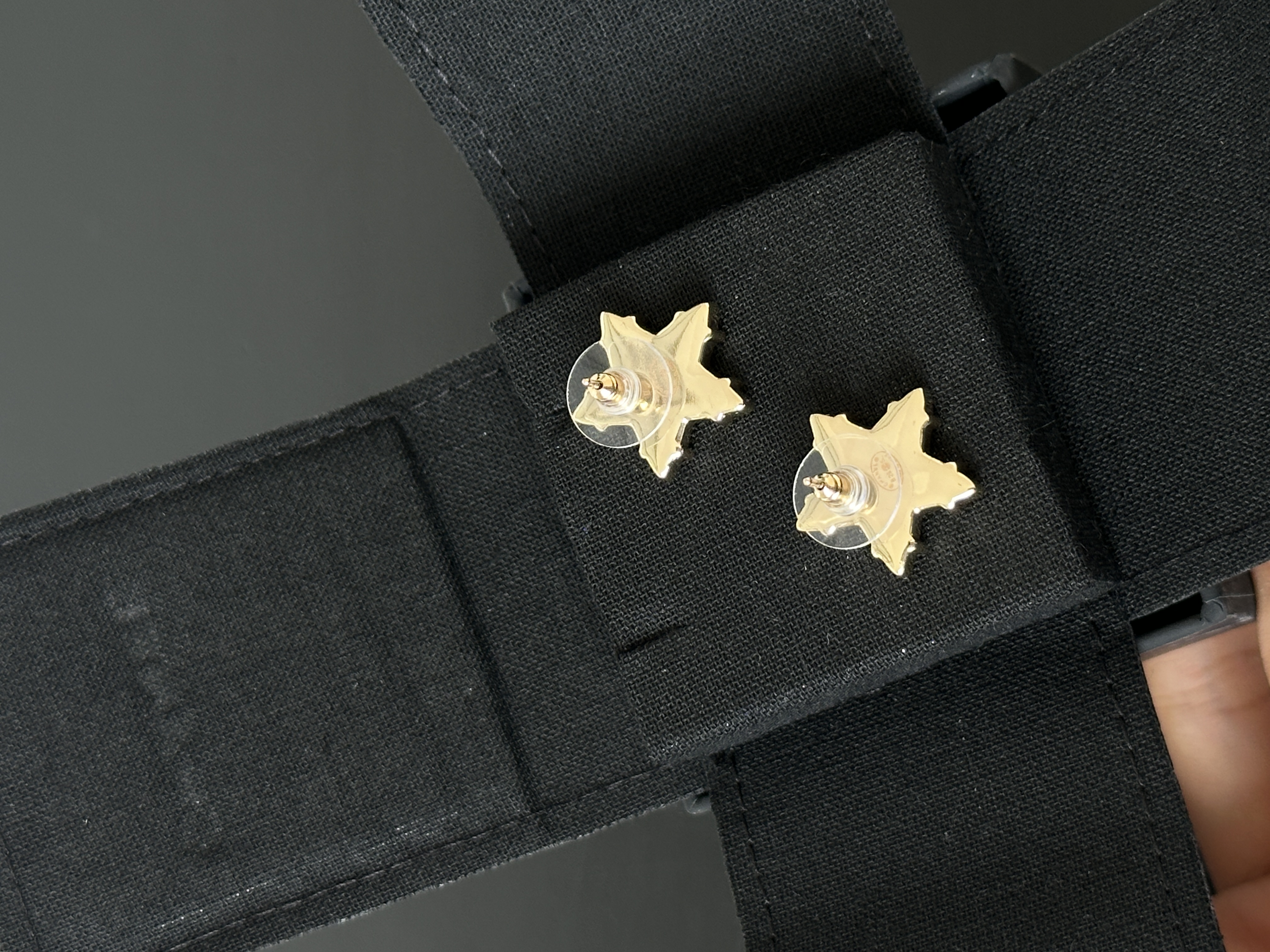 Chanel Gold-tone Star Crystal Stud Earrings