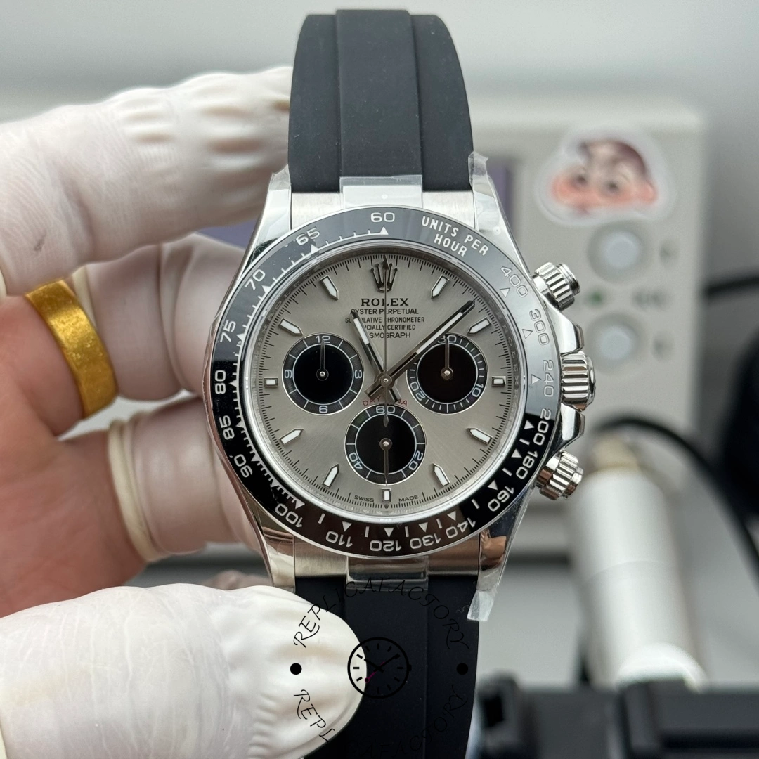 Rolex Daytona 126519LN 0006 40mm Silver Ghost Dial White Gold Oysterflex