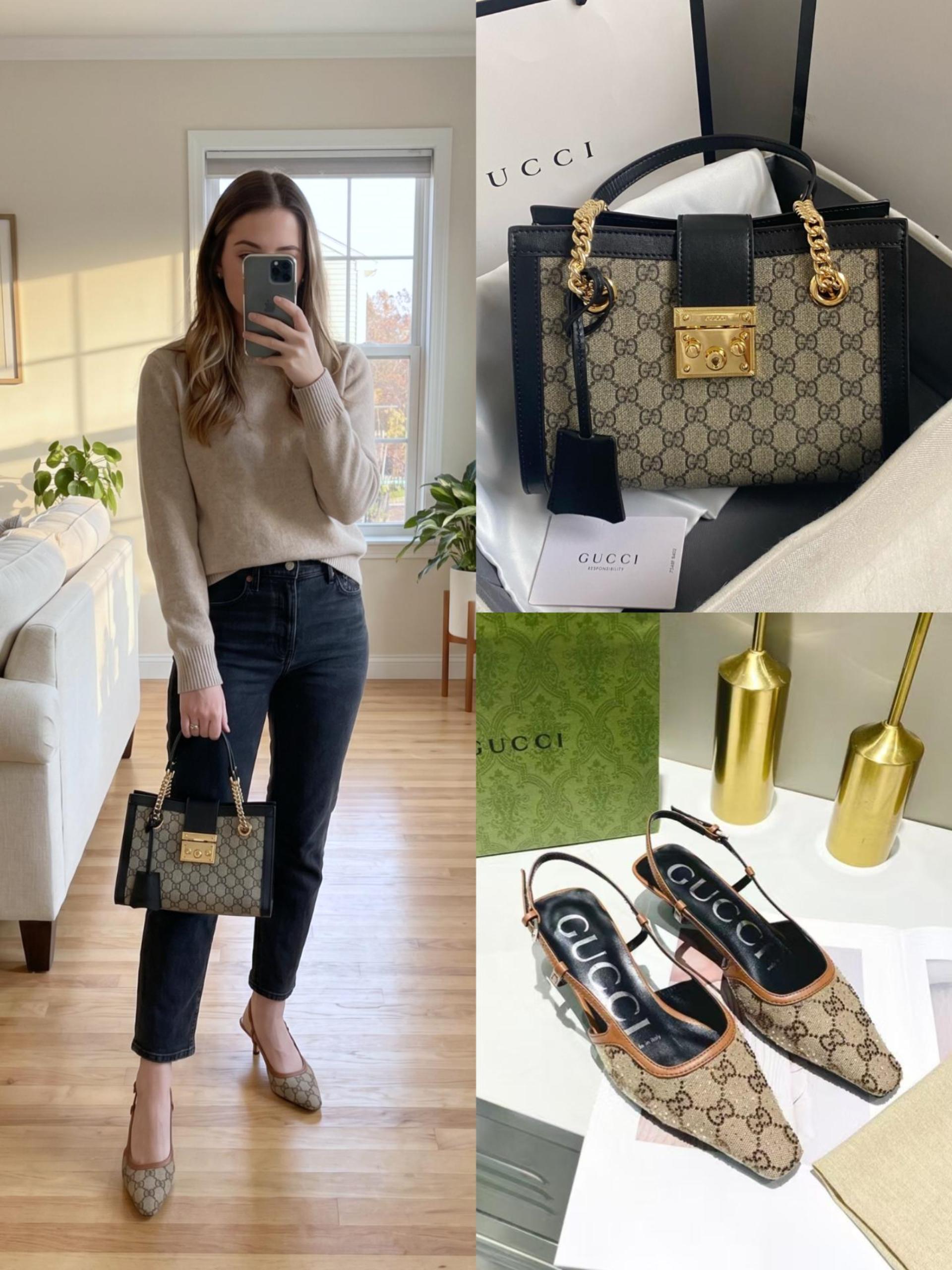 Gucci Shoes & Bag Set