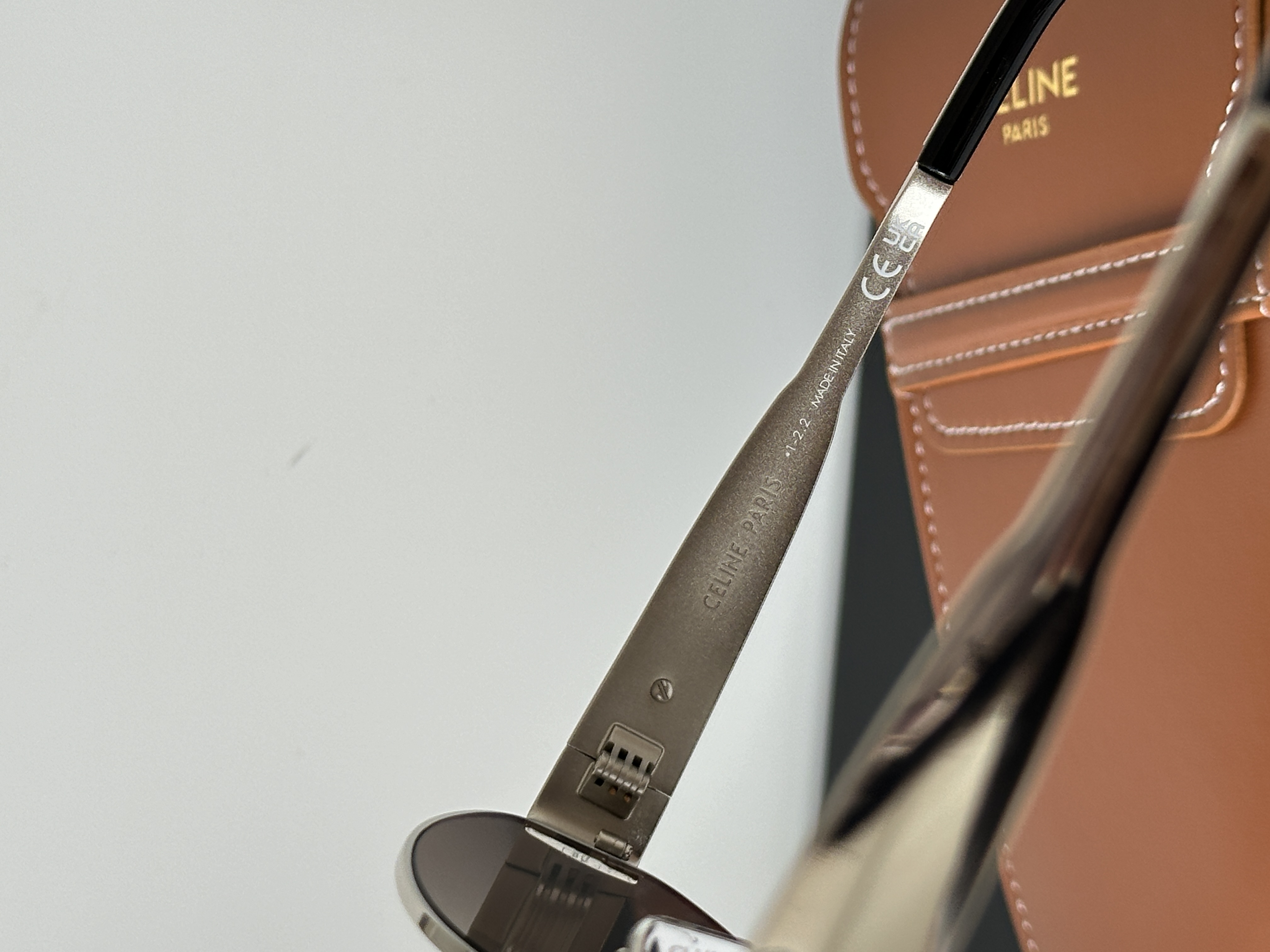 Celine Silver Metal Oval Triomphe Sunglasses