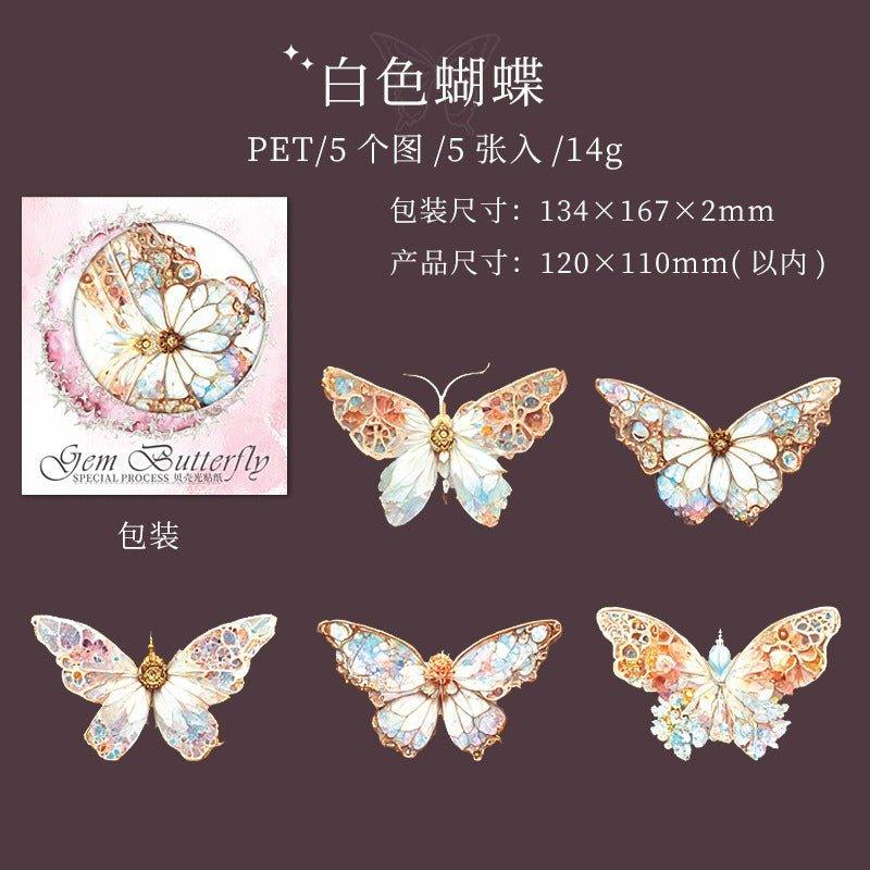 1100 PET Stickers Jewel Butterfly Series