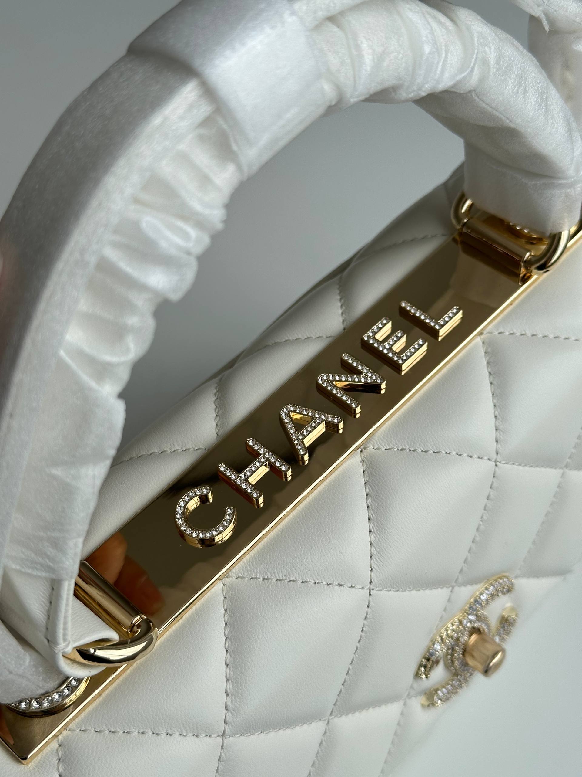 Chanel Trendy CC Top Handle Flap Bag with Crystal Turnlock