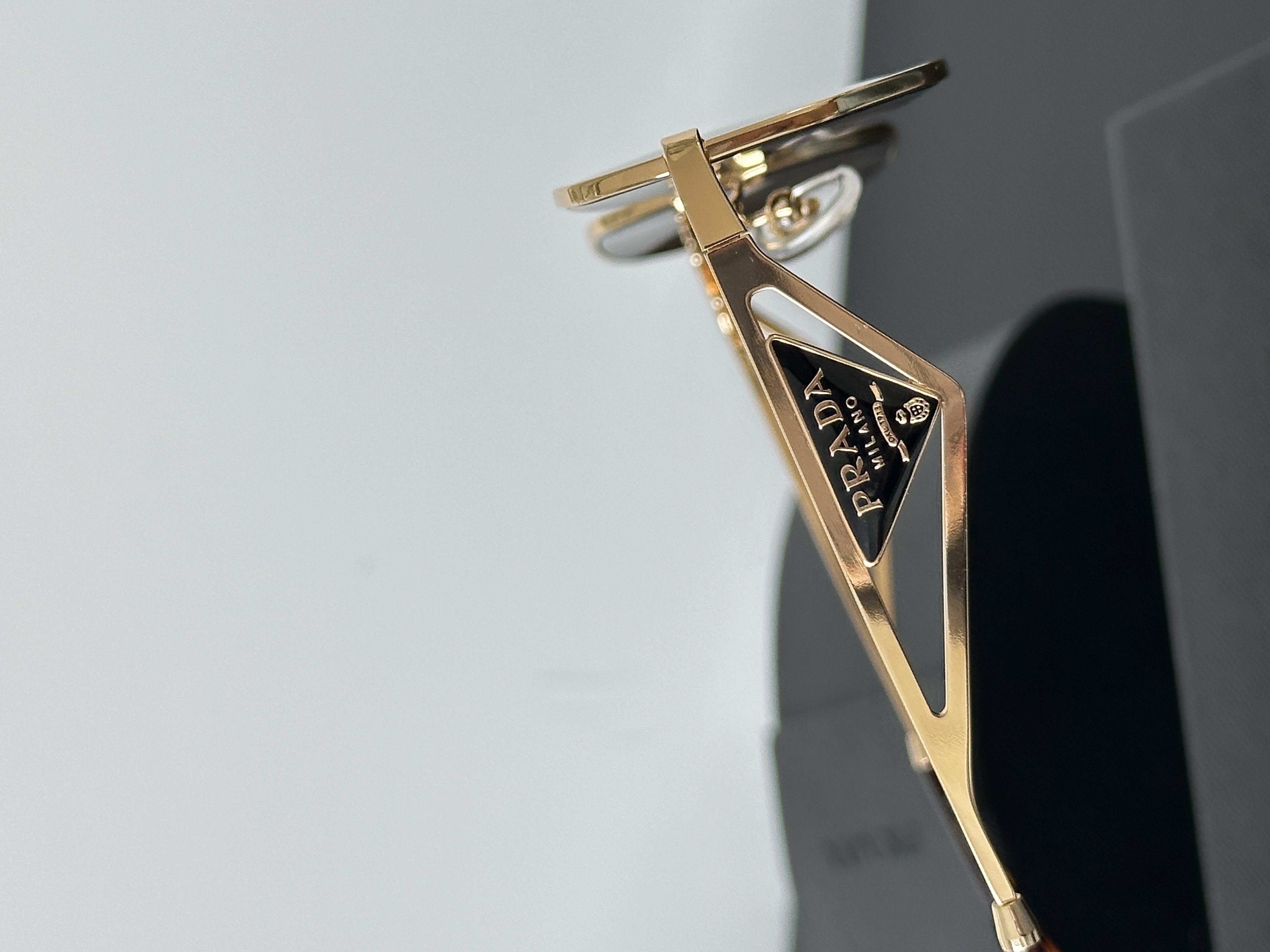 Prada PRA51S Polygonal Metal Frame Sunglasses