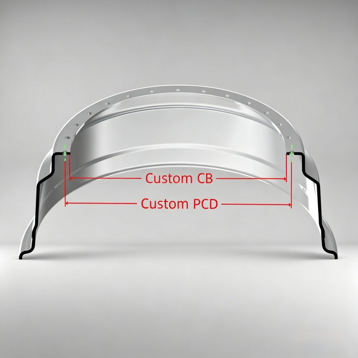 Custom 12-13 Inch Double Step Inner Barrel Straight Flange