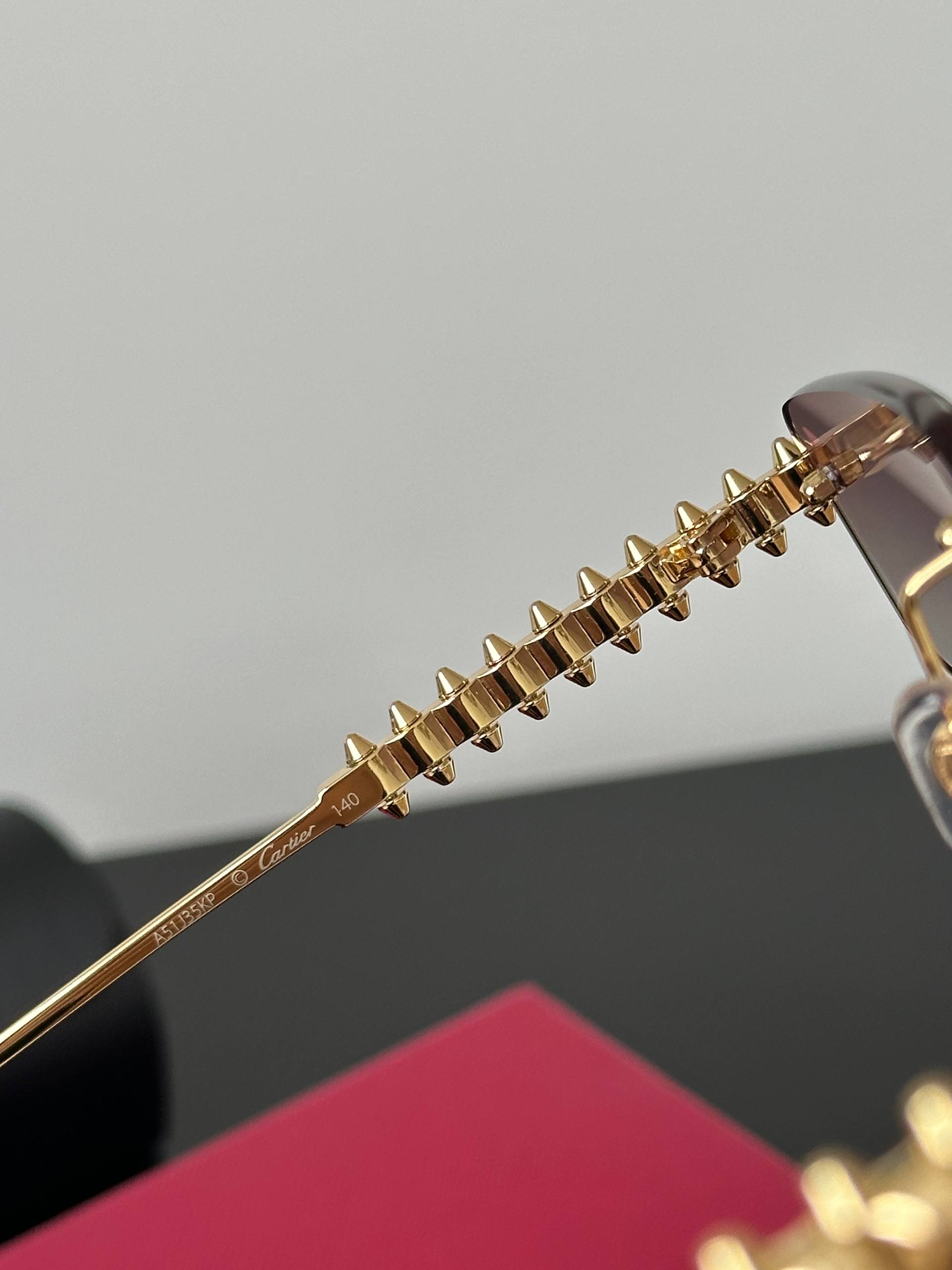Cartier Panthère de Cartier Rimless Panther Sunglasses