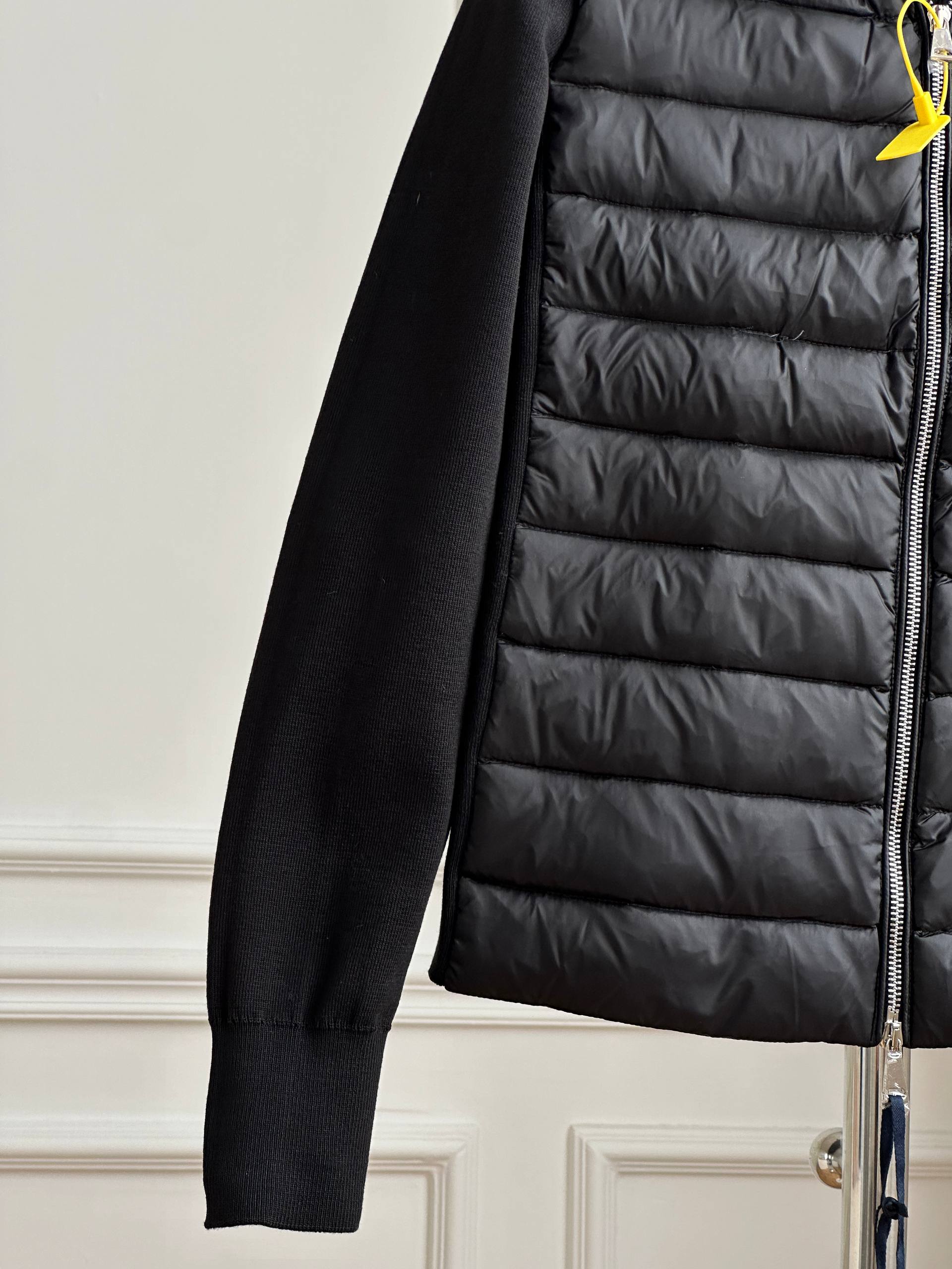 Moncler Quilted Down Panel Knit Jacket