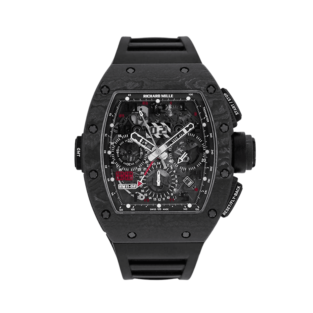Richard Mille Flyback Chronograph Dual Time Zone Jet Black RM 11-02【1:1 Replica】