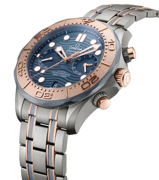 Omega Seamaster Diver 300M Chronograph Sedna Gold Titanium Tantalum