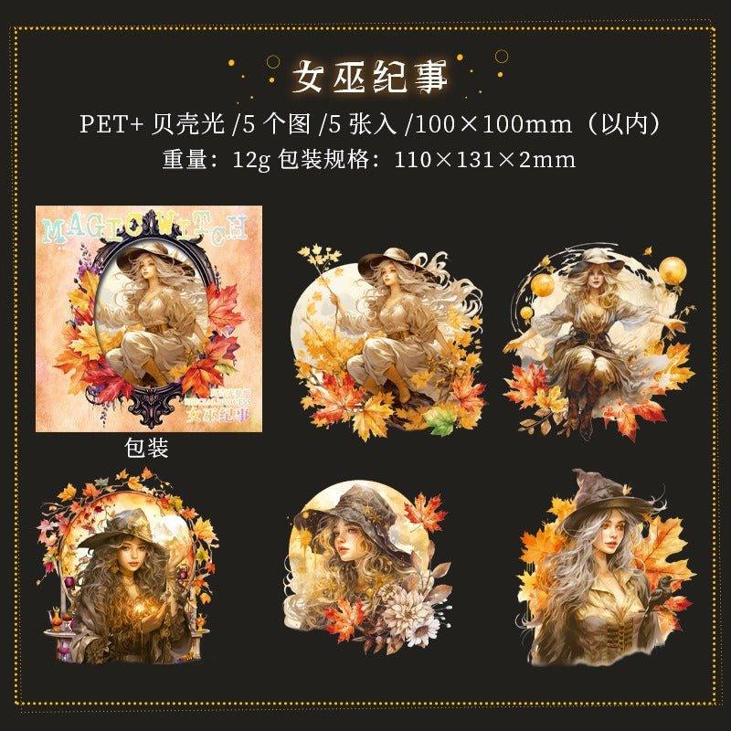 1027 PET Stickers Magic Witch Series