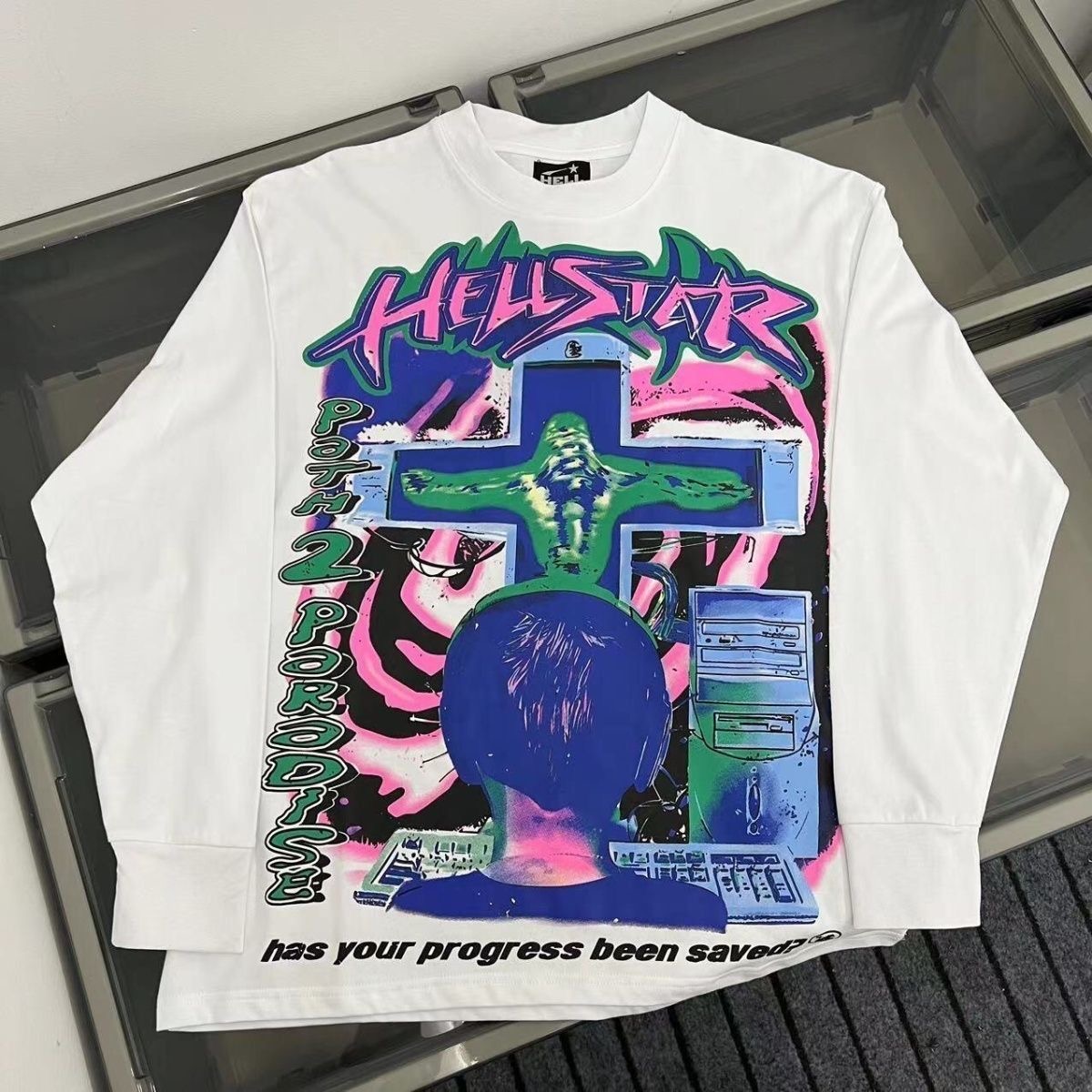 Hellstar - Pure Cotton T-Shirt, Long Sleeve