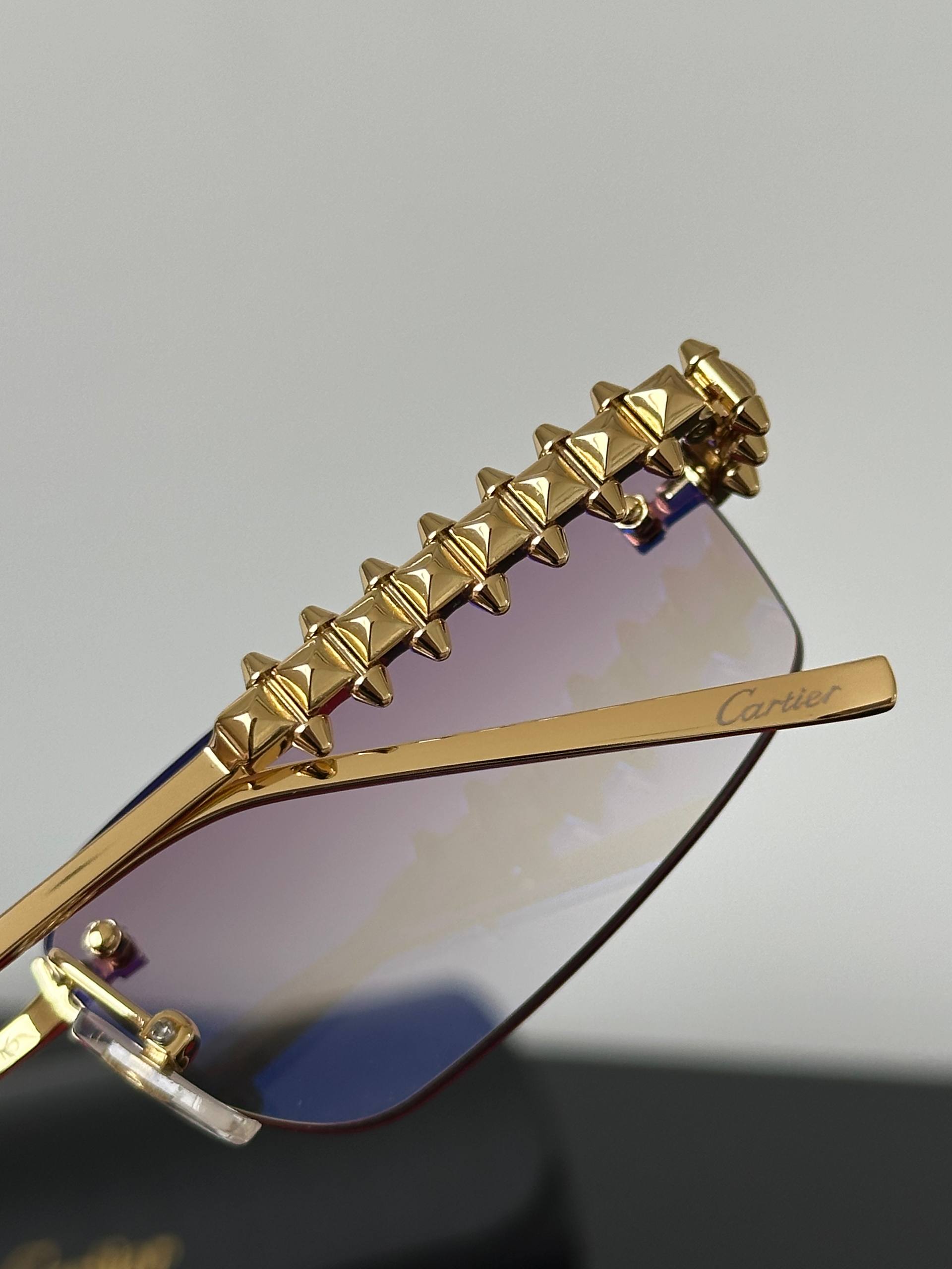 Cartier Panthère de Cartier Rimless Panther Sunglasses
