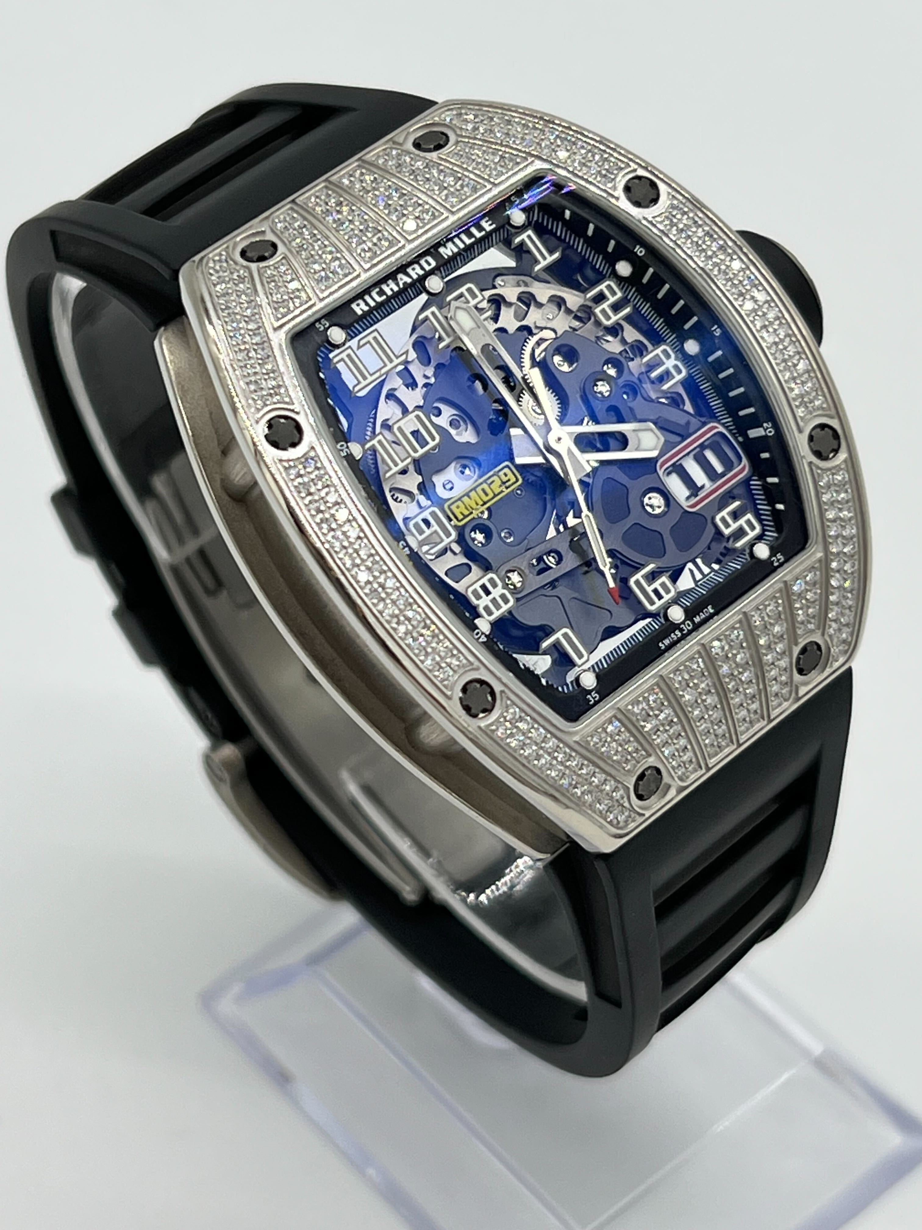 Richard Mille White Gold Diamonds RM029【1:1 Replica】