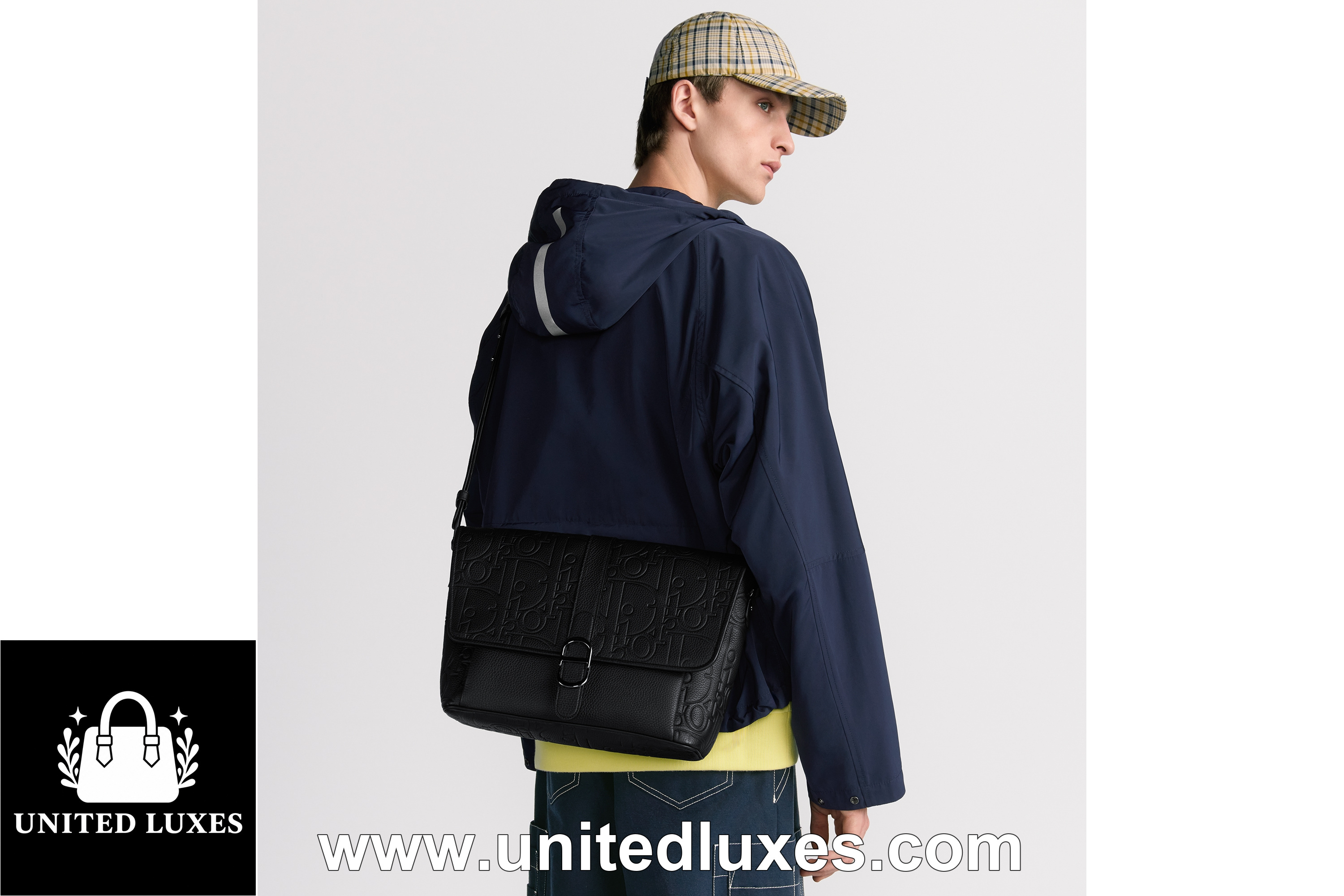 Replica Large Dior Daily Messenger Bag with Flap